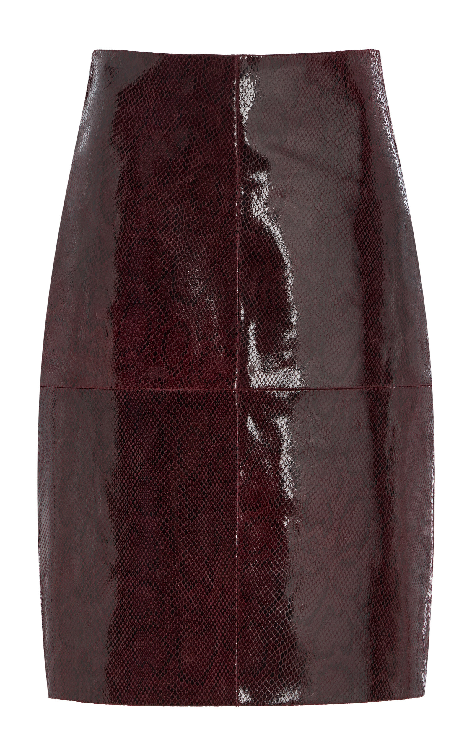 Róhe Snake-Effect Leather Skirt