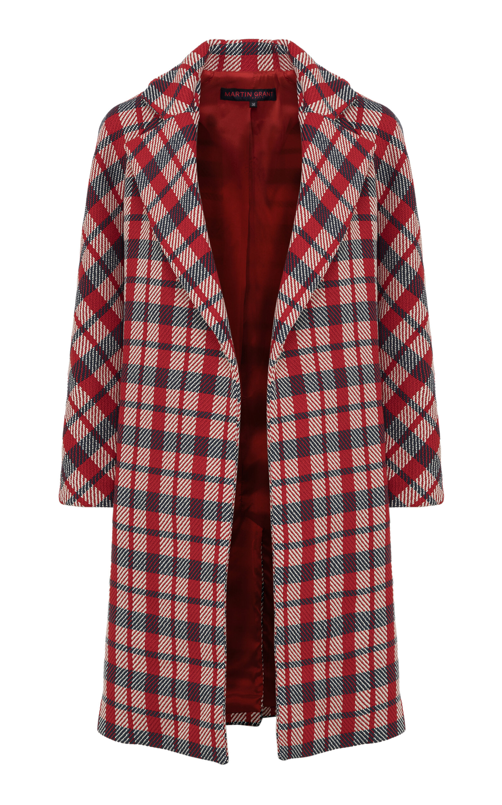 Martin Grant Stripe Cotton Cocoon Coat In Stripe