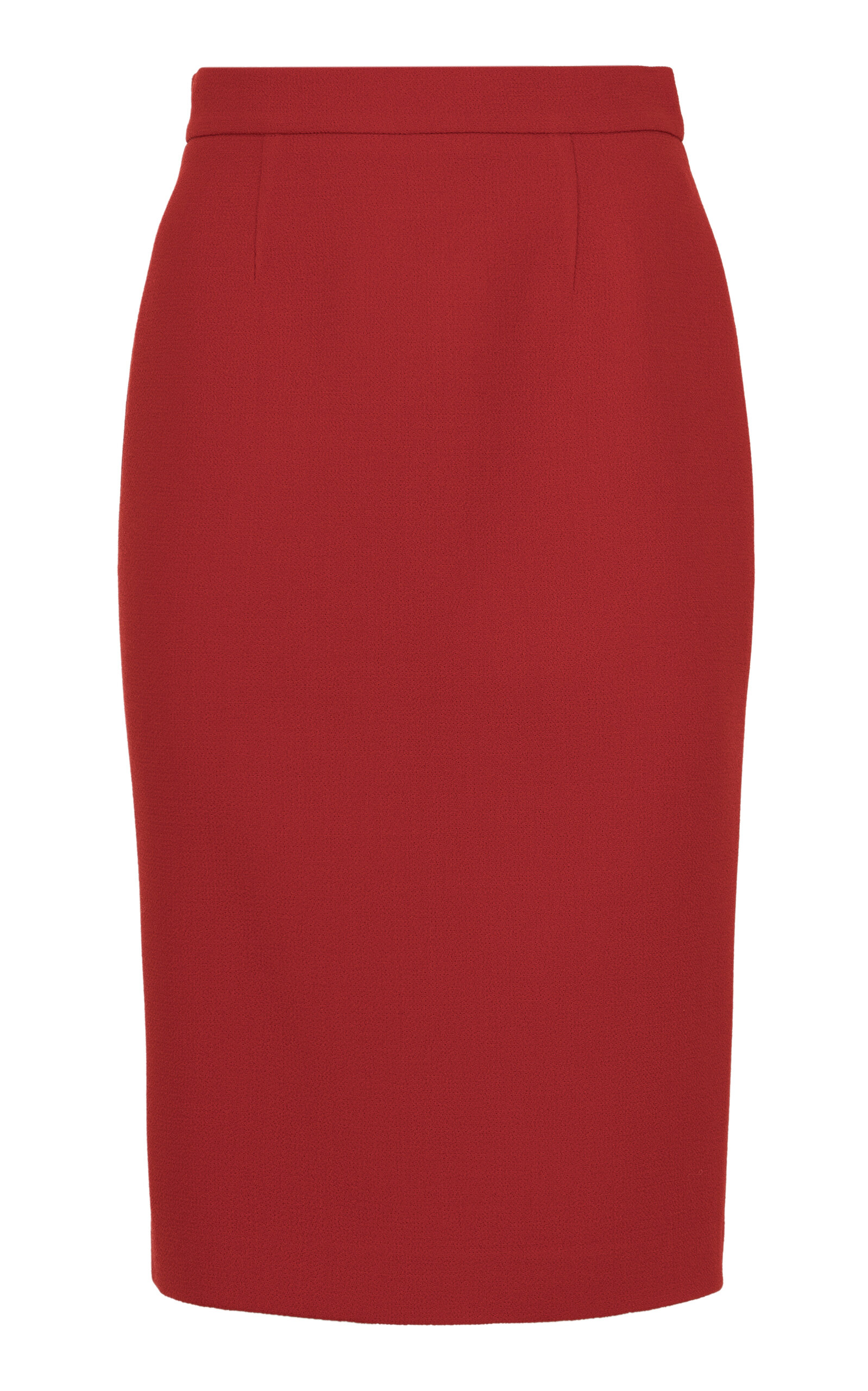 Martin Grant Wool Pencil Skirt In Red