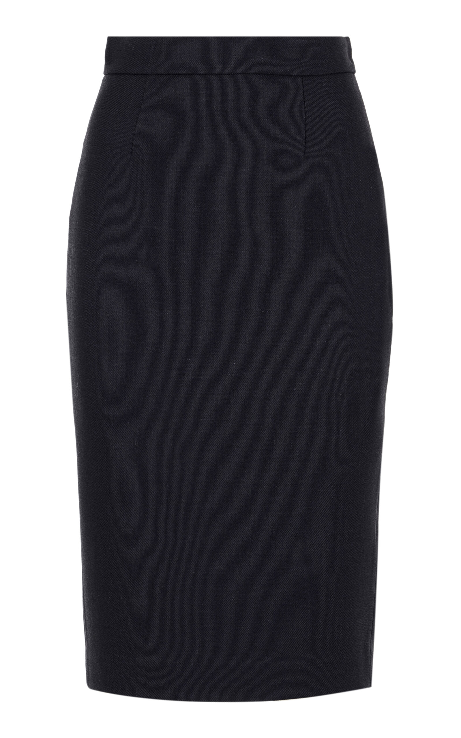 Martin Grant Wool Pencil Skirt In Navy