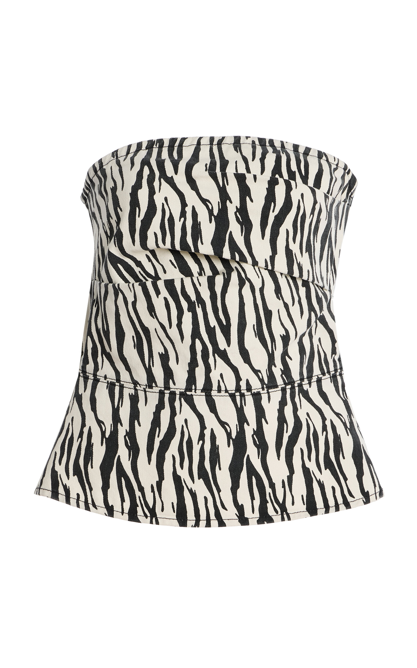 Printed Denim Top
