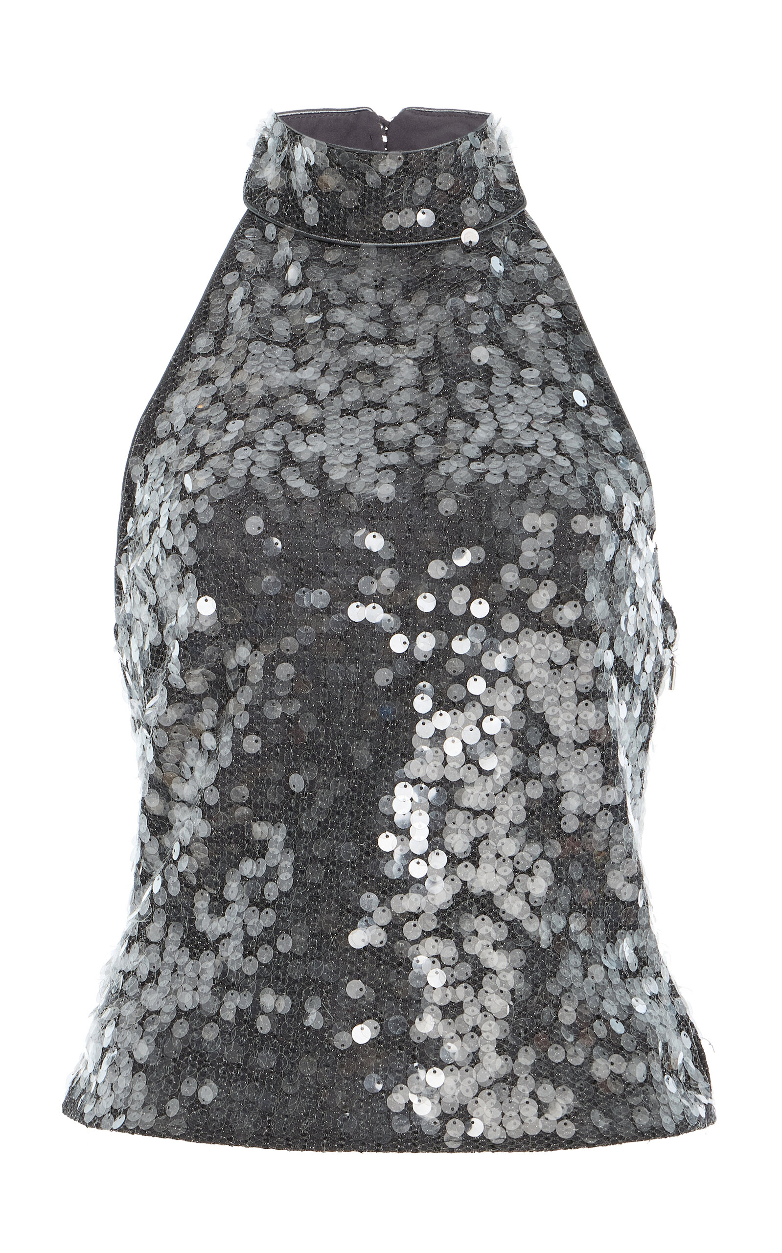 ROTATE Sequined Net Halter Top