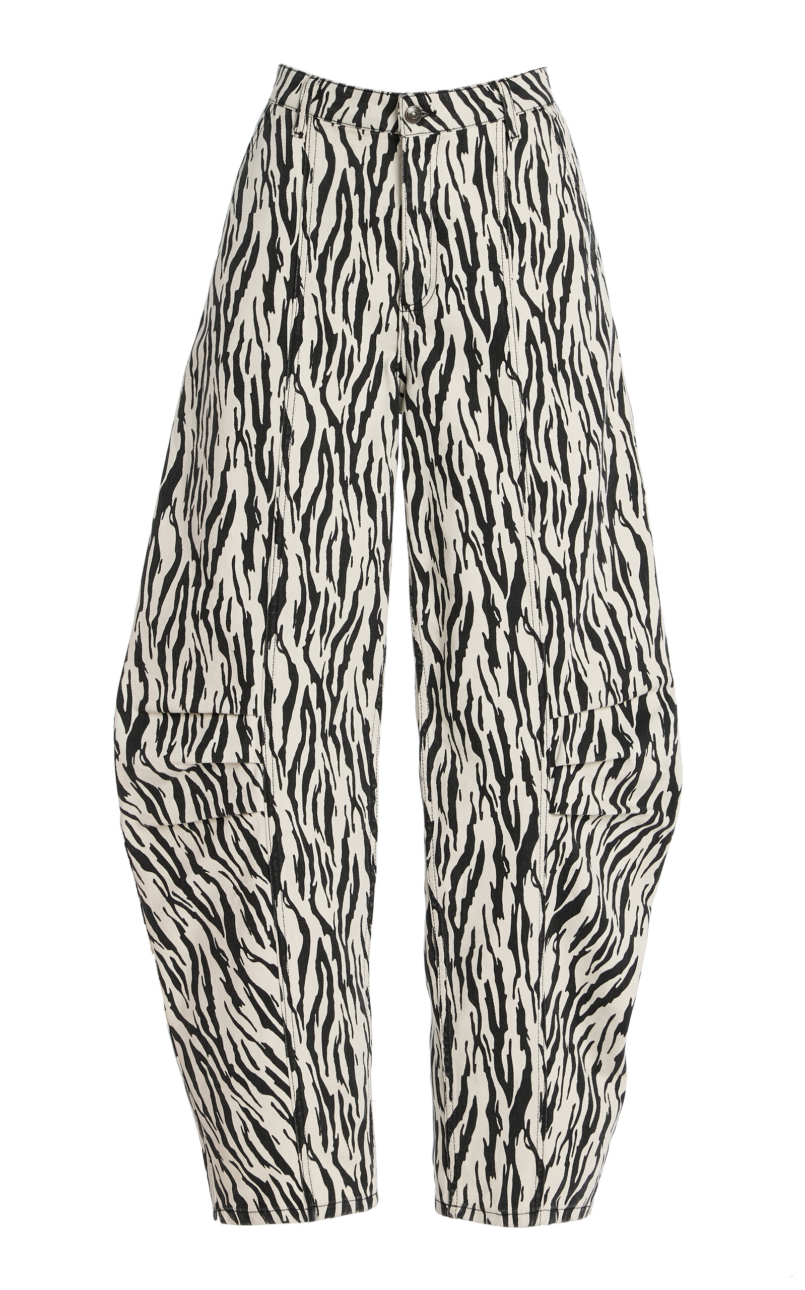 ROTATE Printed Cotton-Twill Cargo Pants