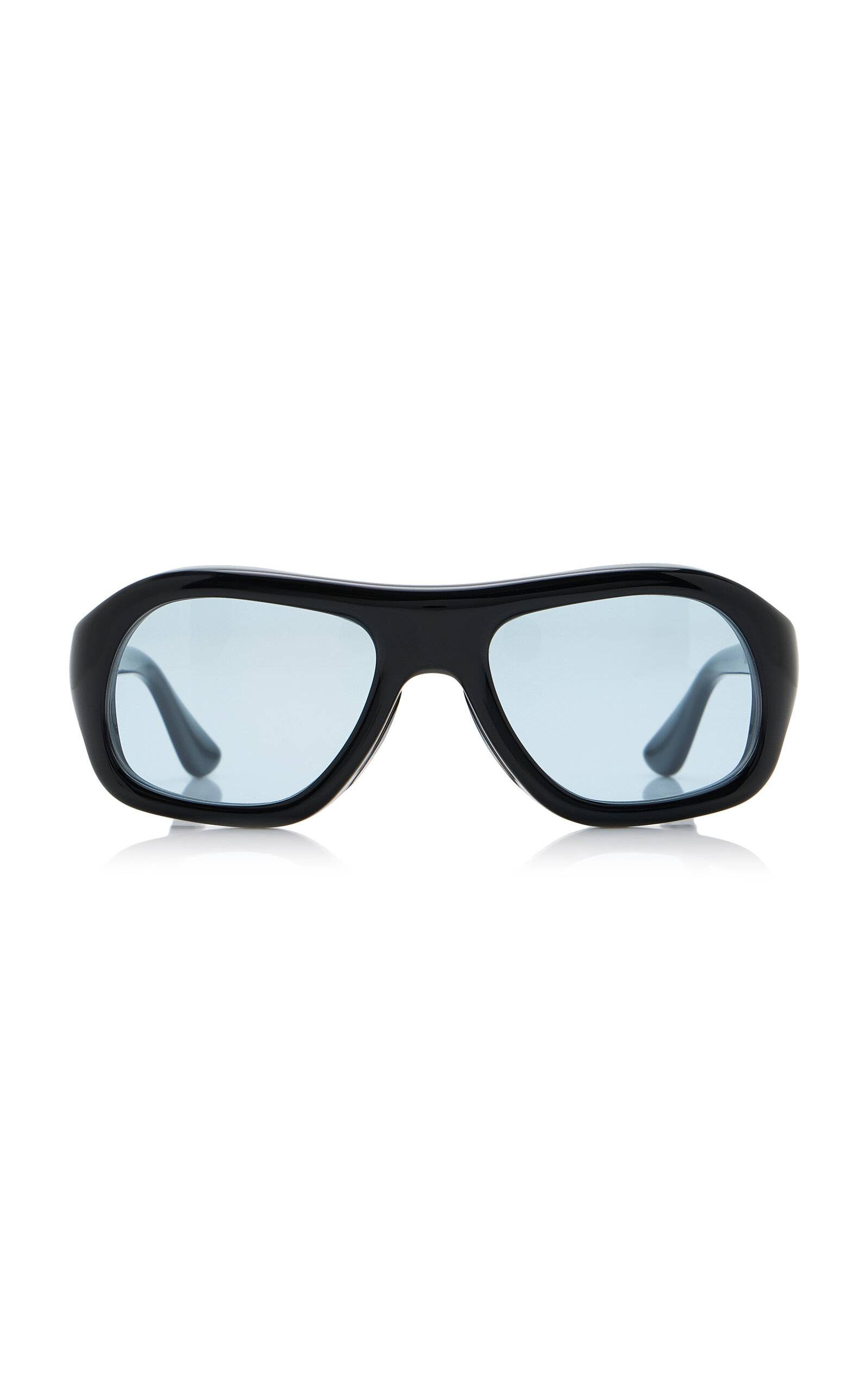 Gray Aviator-Frame Acetate Sunglasses