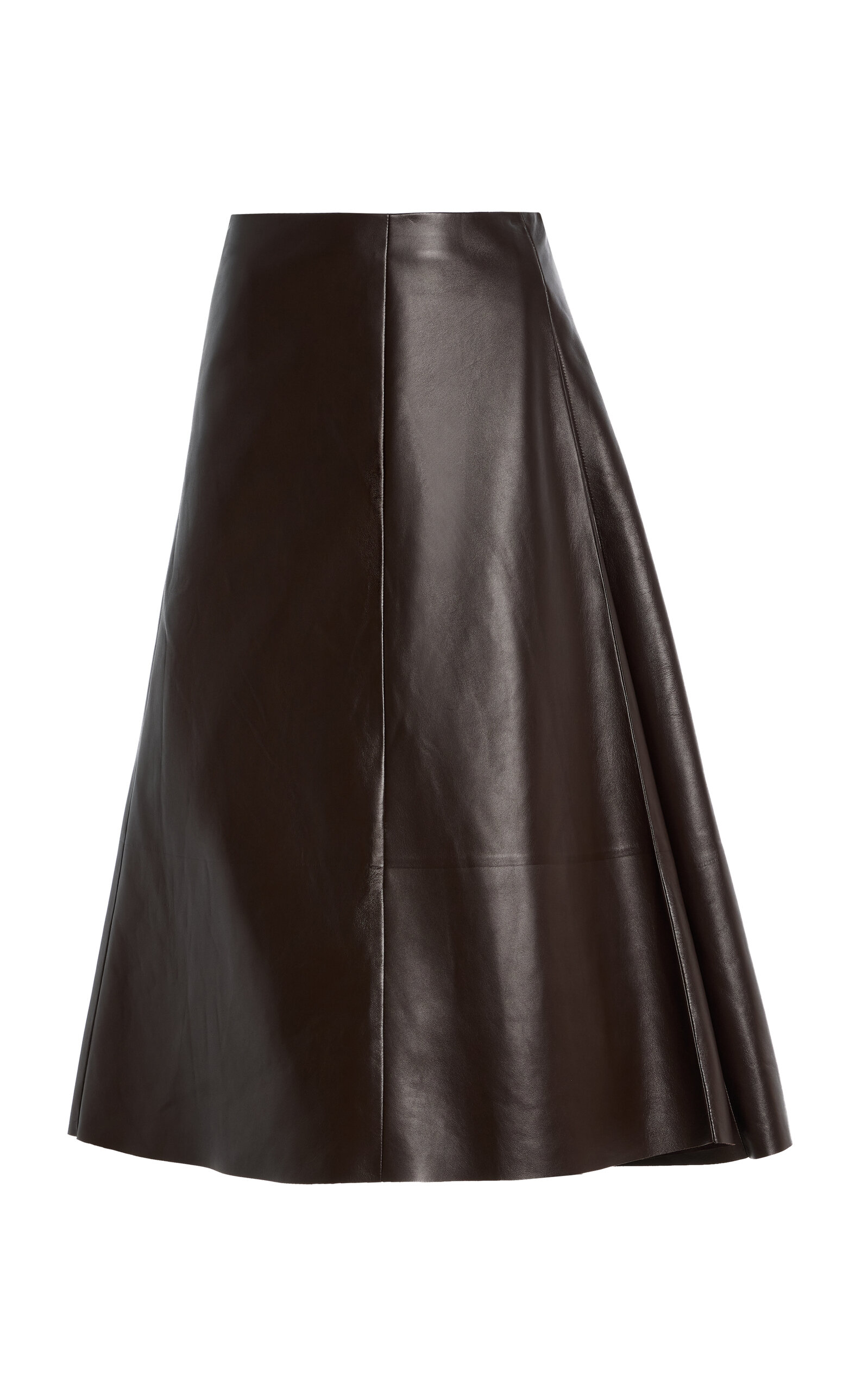 The Row Hedora Leather Midi Skirt