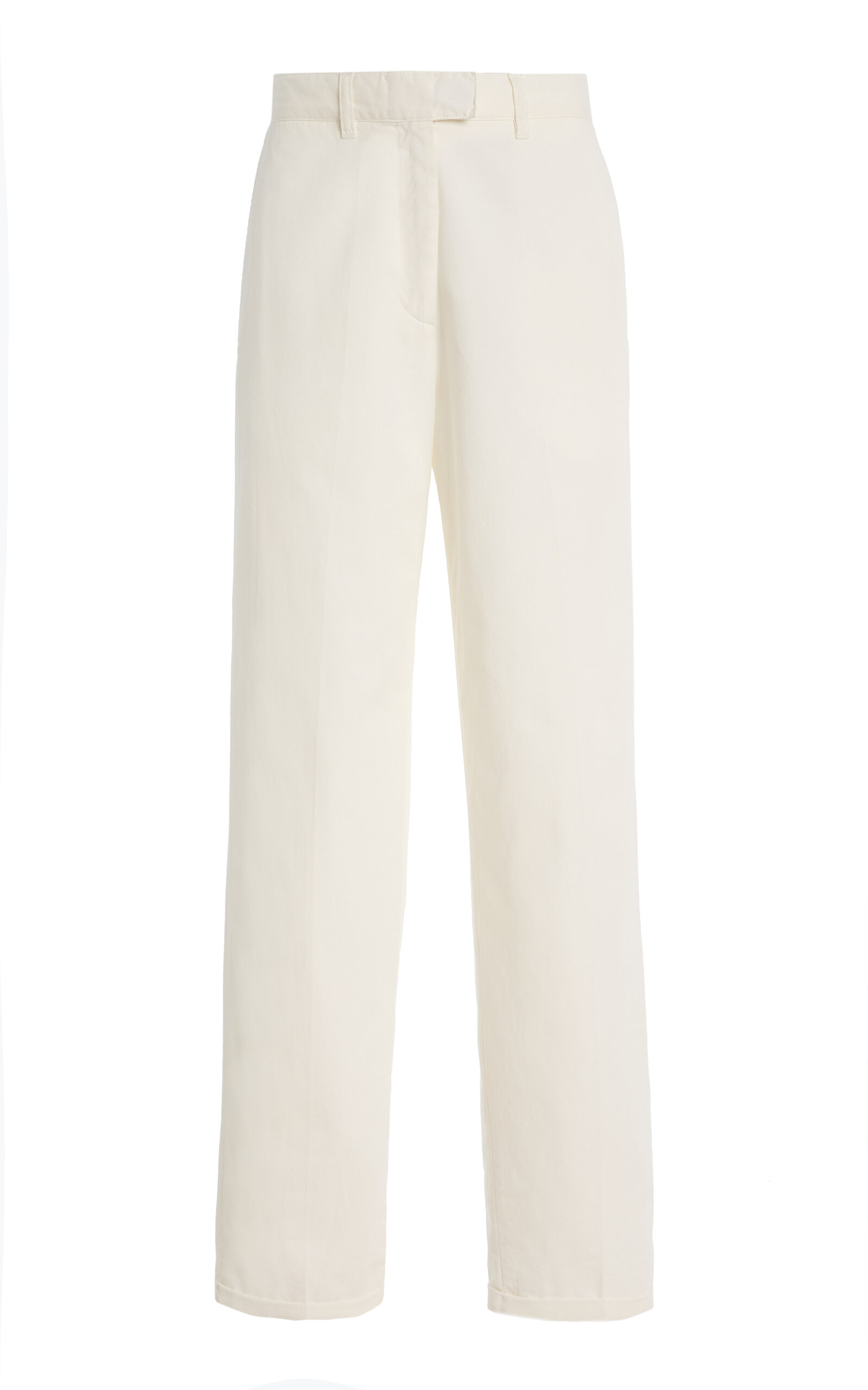 The Row Neriah Cotton-Blend Straight-Leg Pants - Moda Operandi