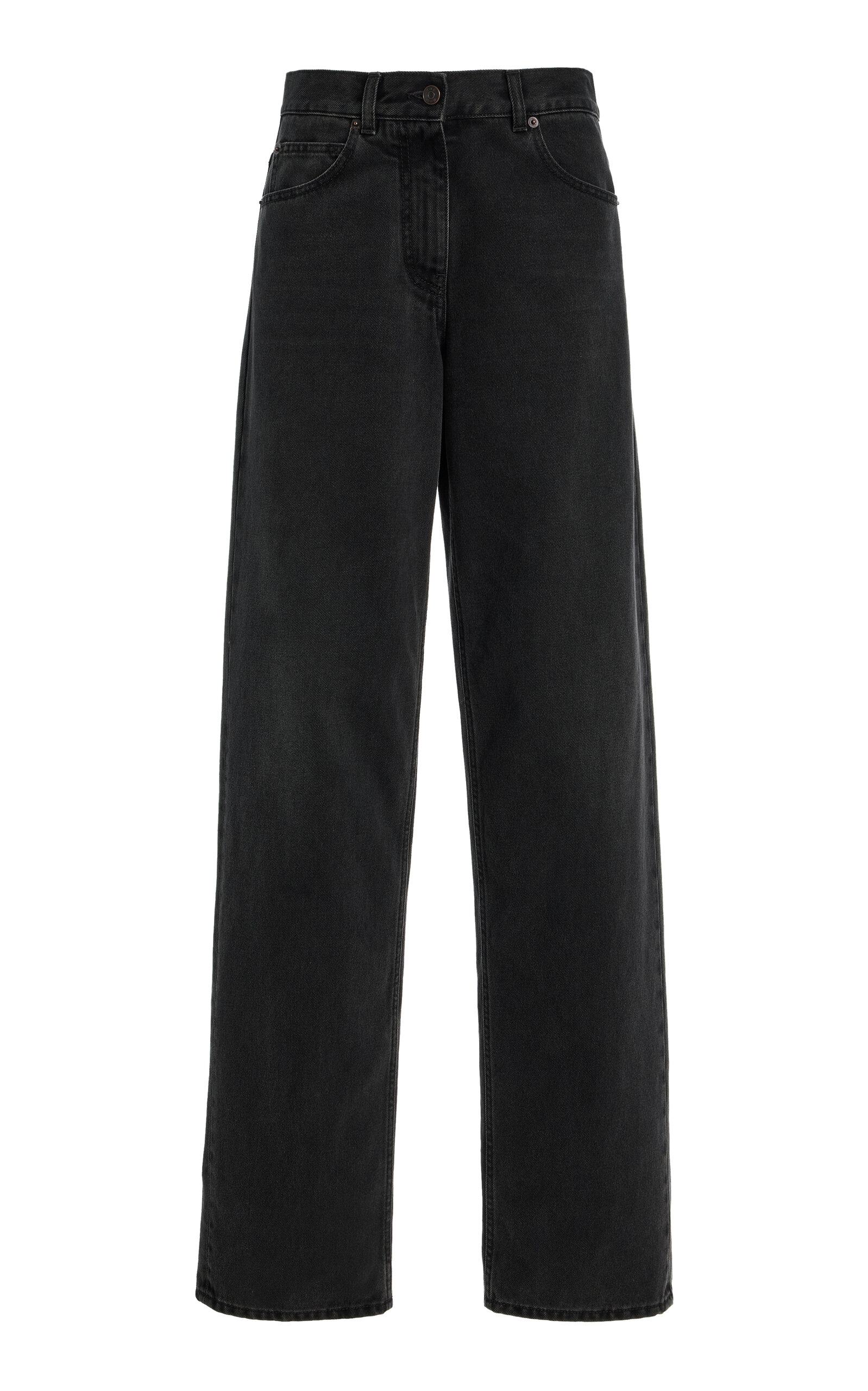 The Row Clair Mid-rise Straight-leg Jeans In Black
