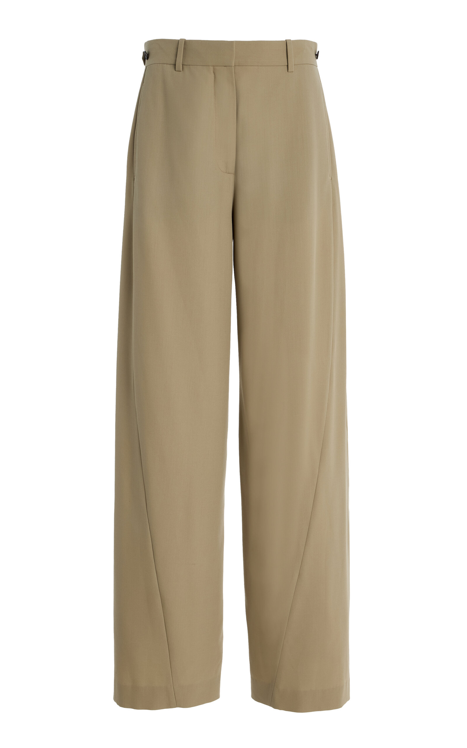 The Row Elowyn Virgin Wool Straight-leg Pant In Neutral