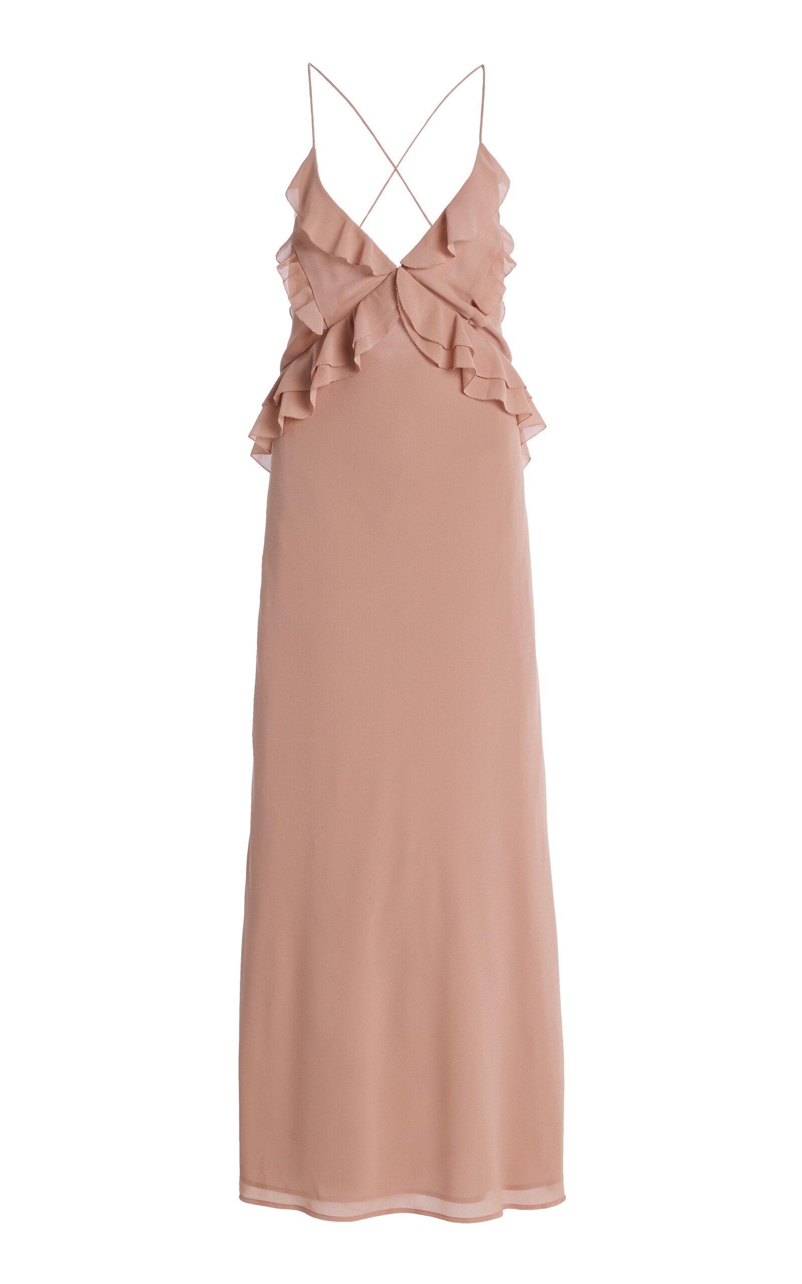 Favorite Daughter Exclusive The Who Me? Ruffled Chiffon Maxi Dress