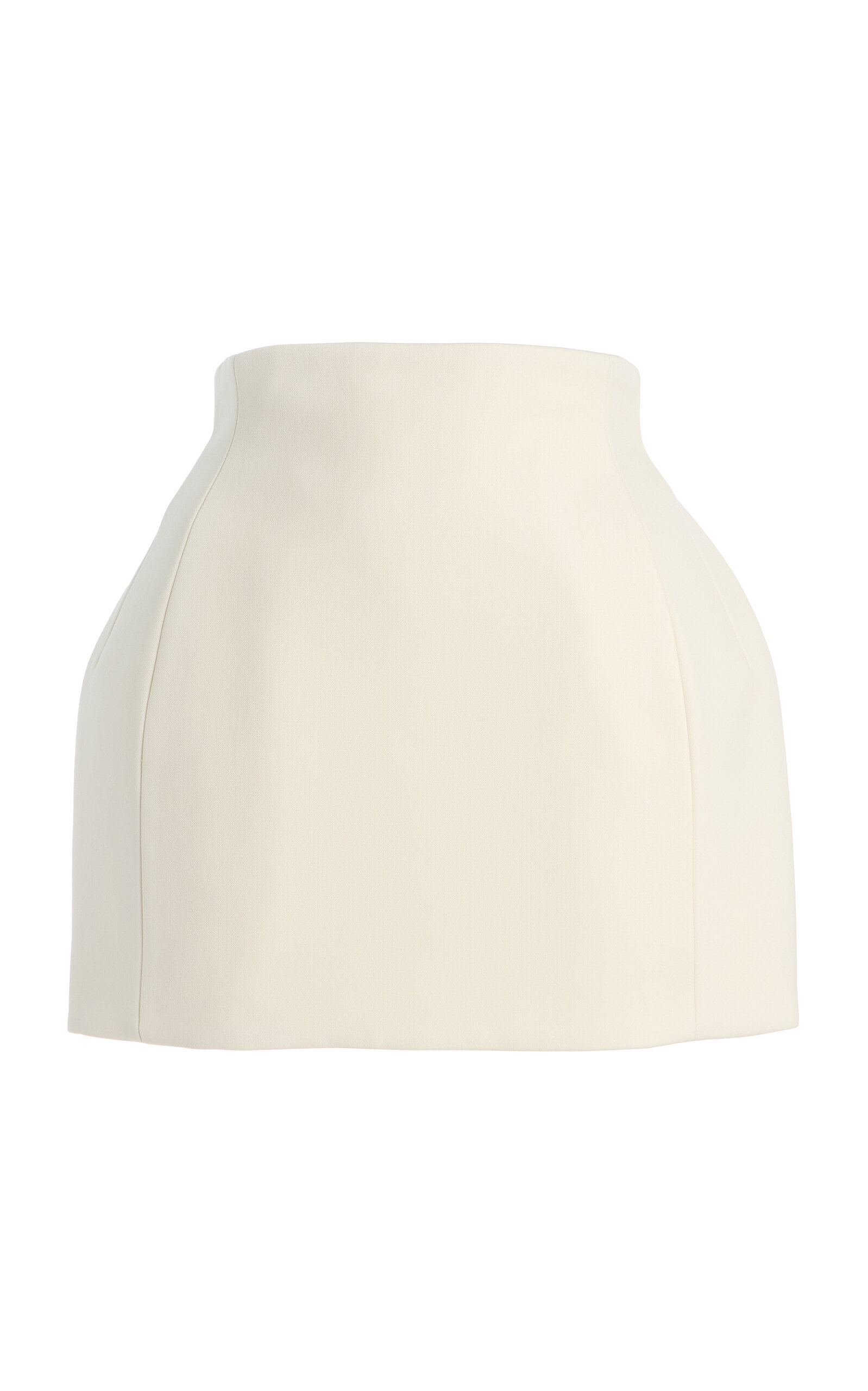 Wardrobe.nyc Rhw Sculpted Skirt Mini In Neutral