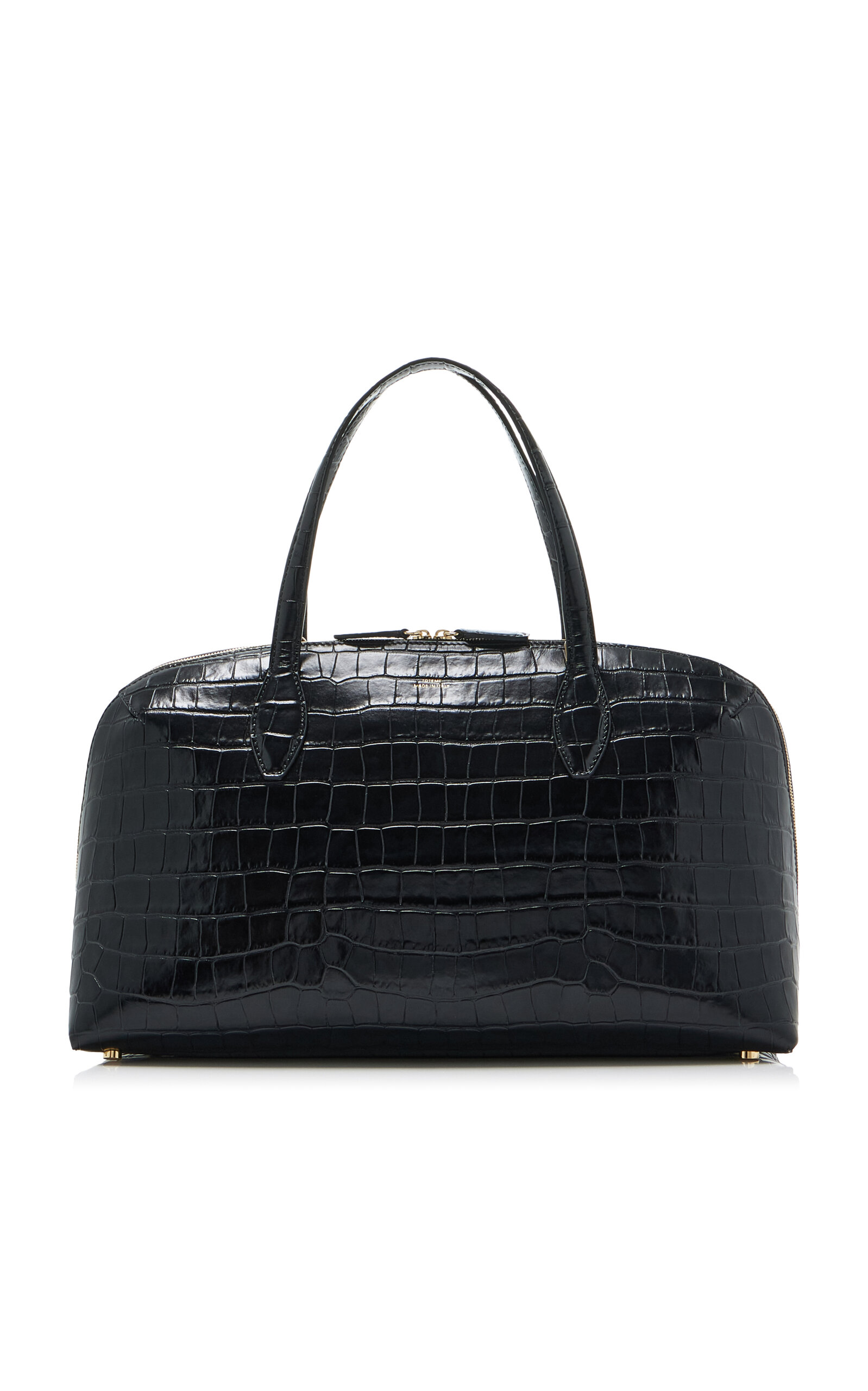 Toteme Lounge Medium Croc-Embossed Leather Tote Bag