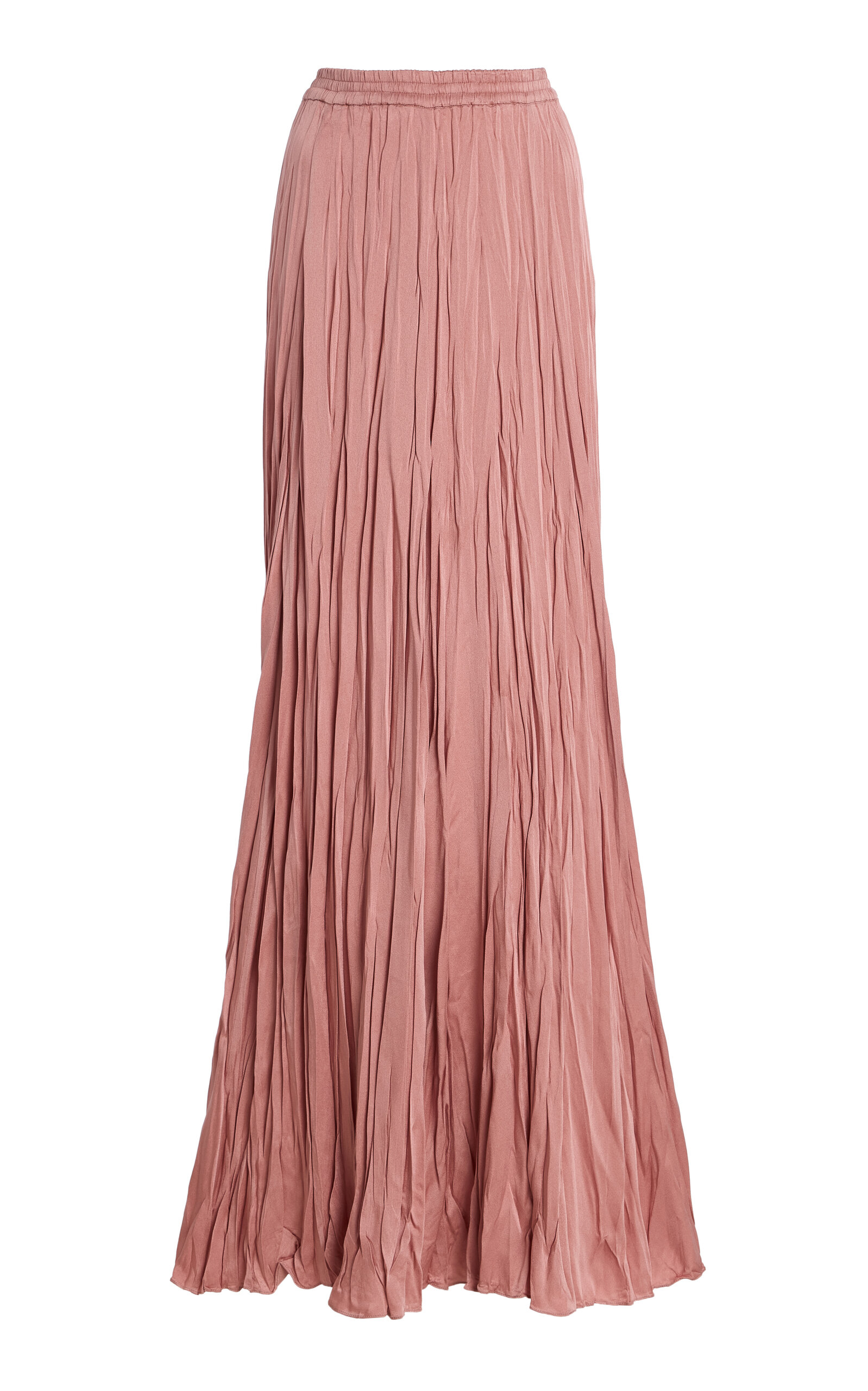 Michael Kors Collection Jamison Crushed Charmeuse Maxi Skirt - Pink