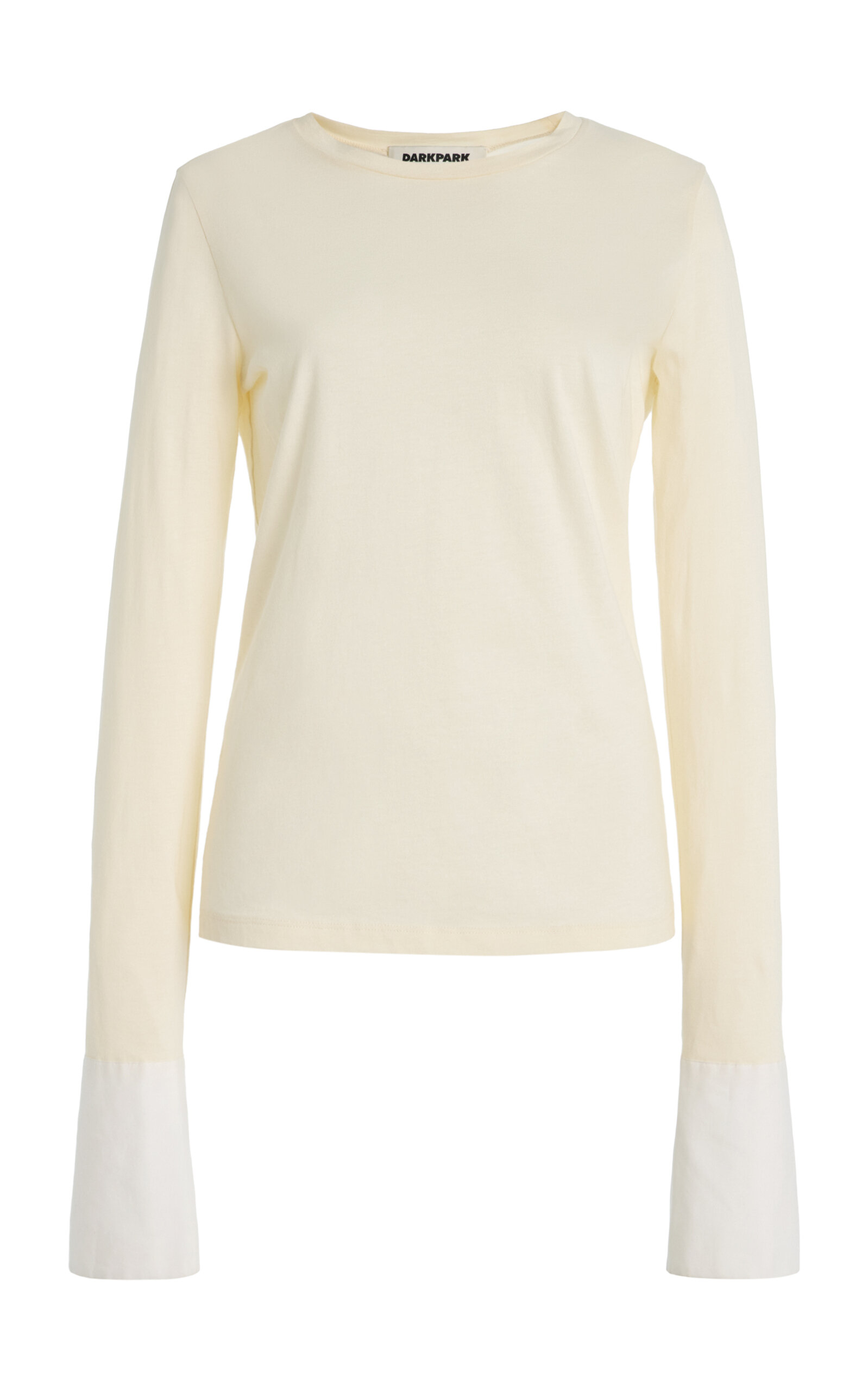 Darkpark Long Sleeve T-shirt With Cuffs In White
