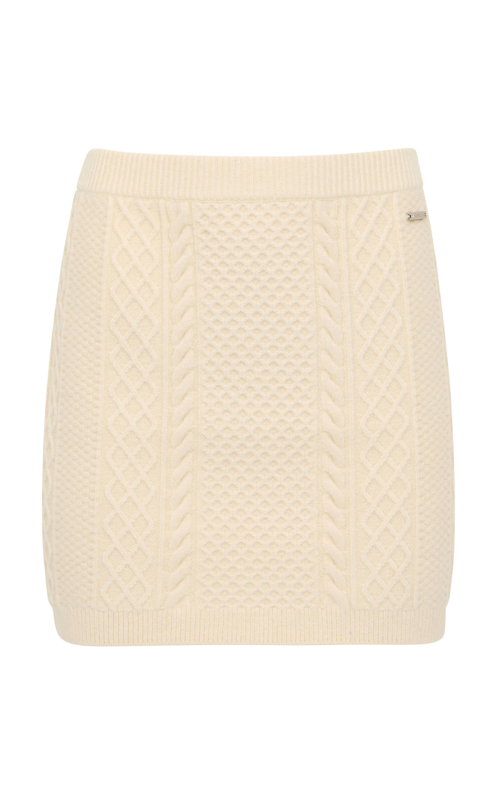 Cable-Knit Cotton-Blend Mini Skirt