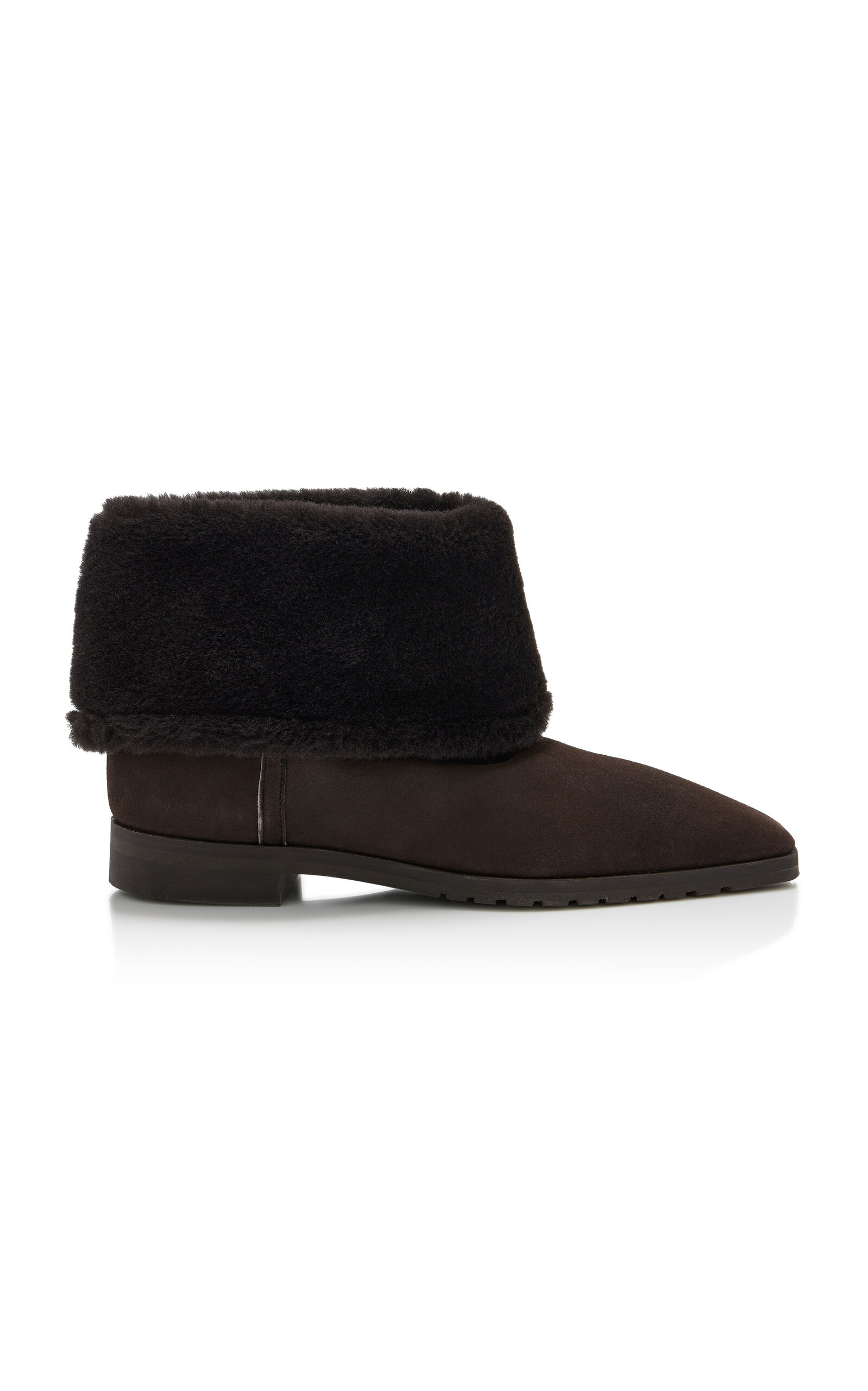 Totême Fold-down Shearling Boots In Brown
