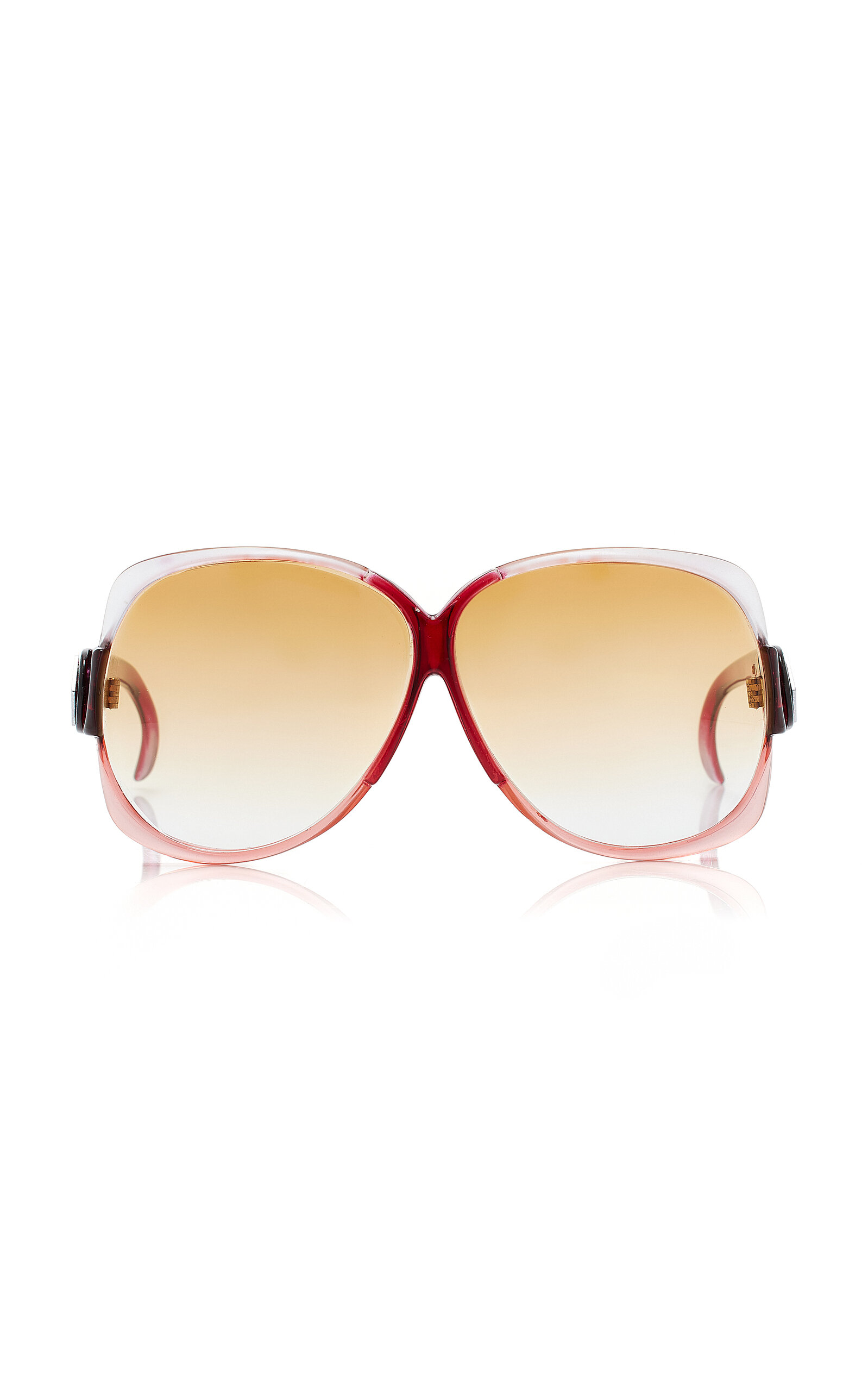 Nina Gabbana Vintage Pre-loved Round-frame Acetate Sunglasses In Multi