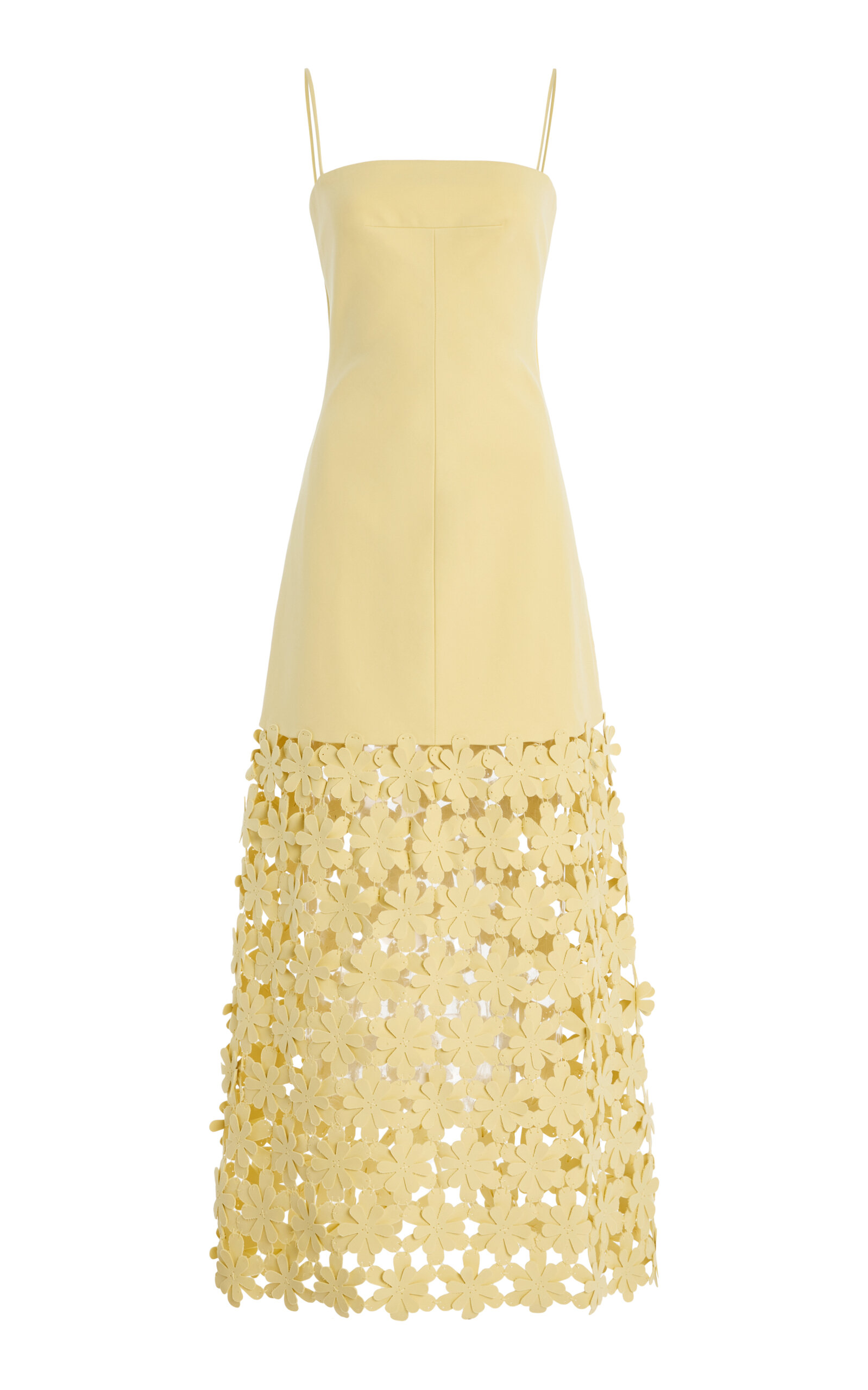 Alexis Magdalena Floral-Appliquéd Cotton-Blend Maxi Dress - Yellow