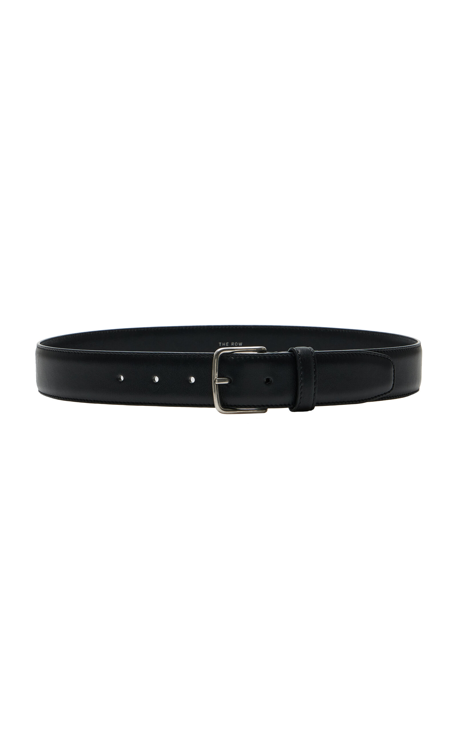 The Row Maxi Classic Leather Belt In Black