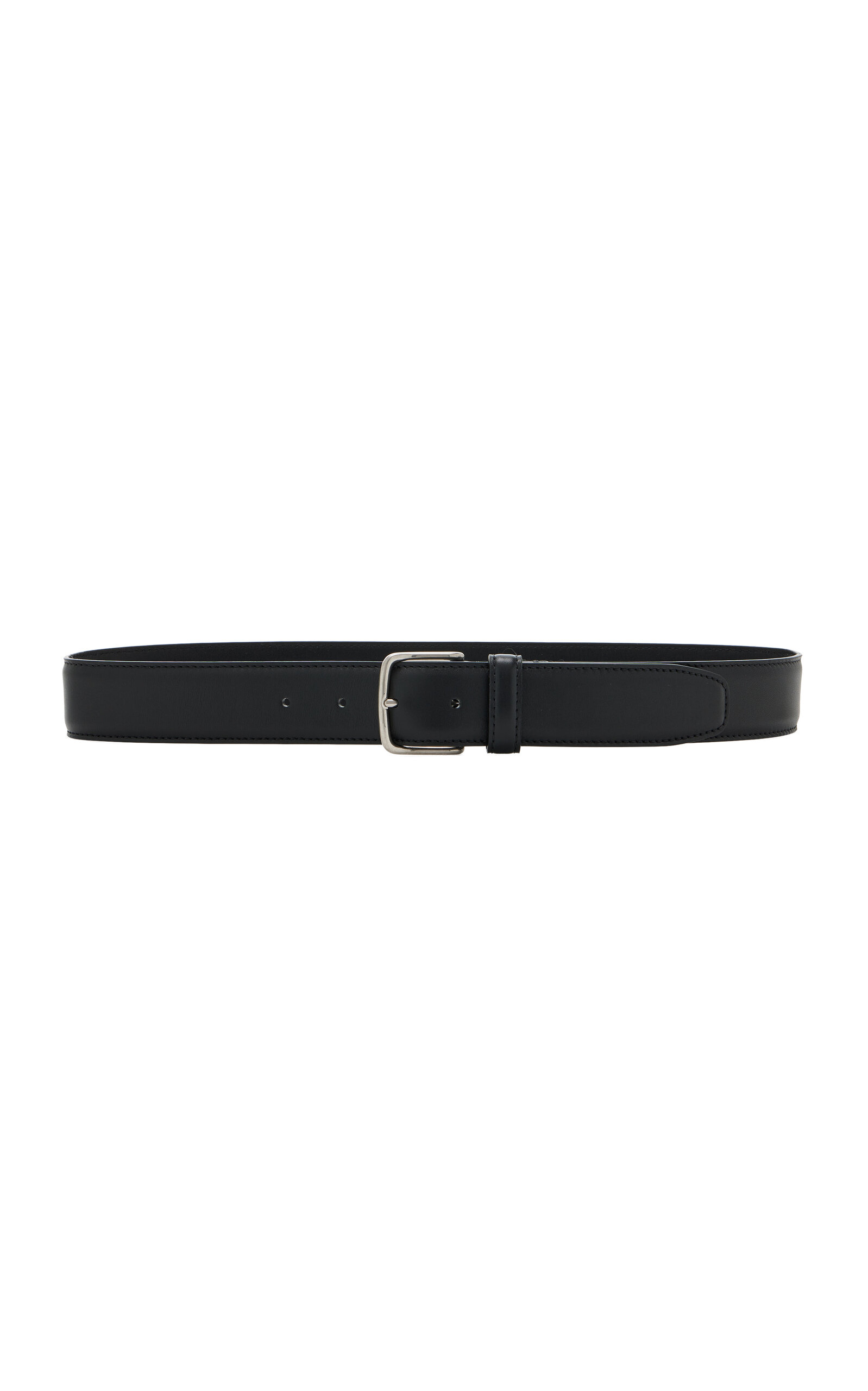 The Row Maxi Classic Leather Belt In Black