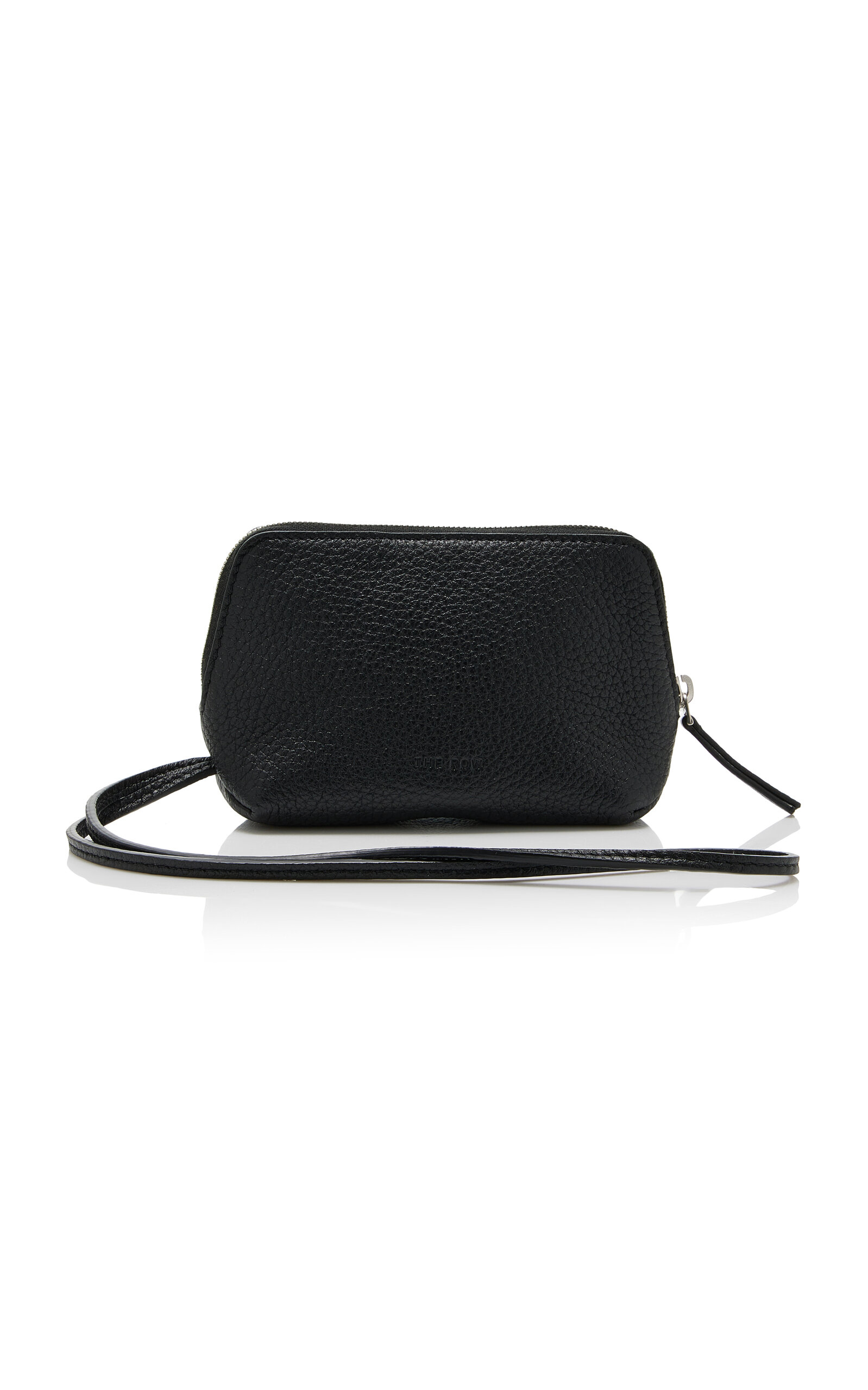 The Row Owen Leather Pouch In Black