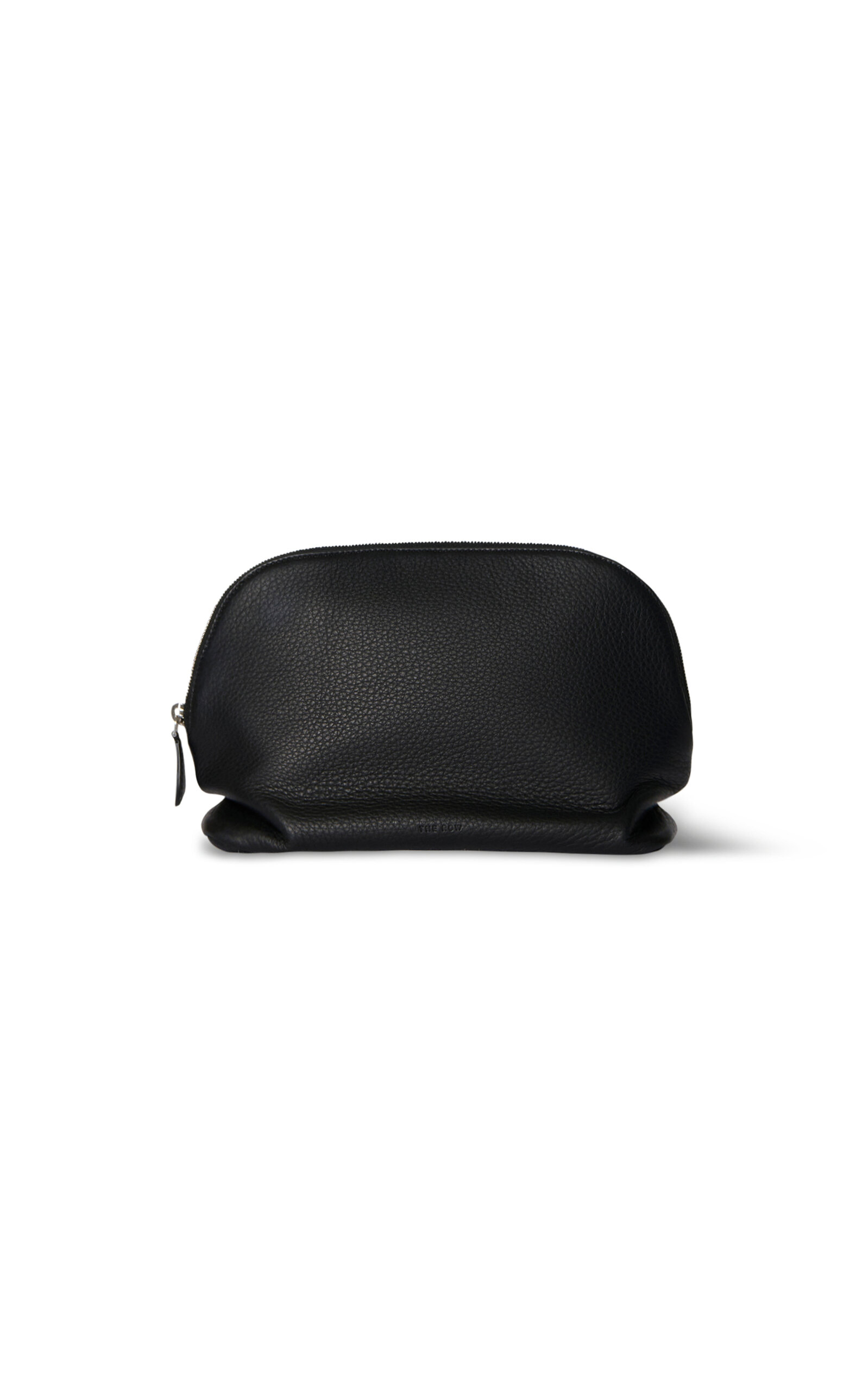The Row Agnes Leather Pouch In Black
