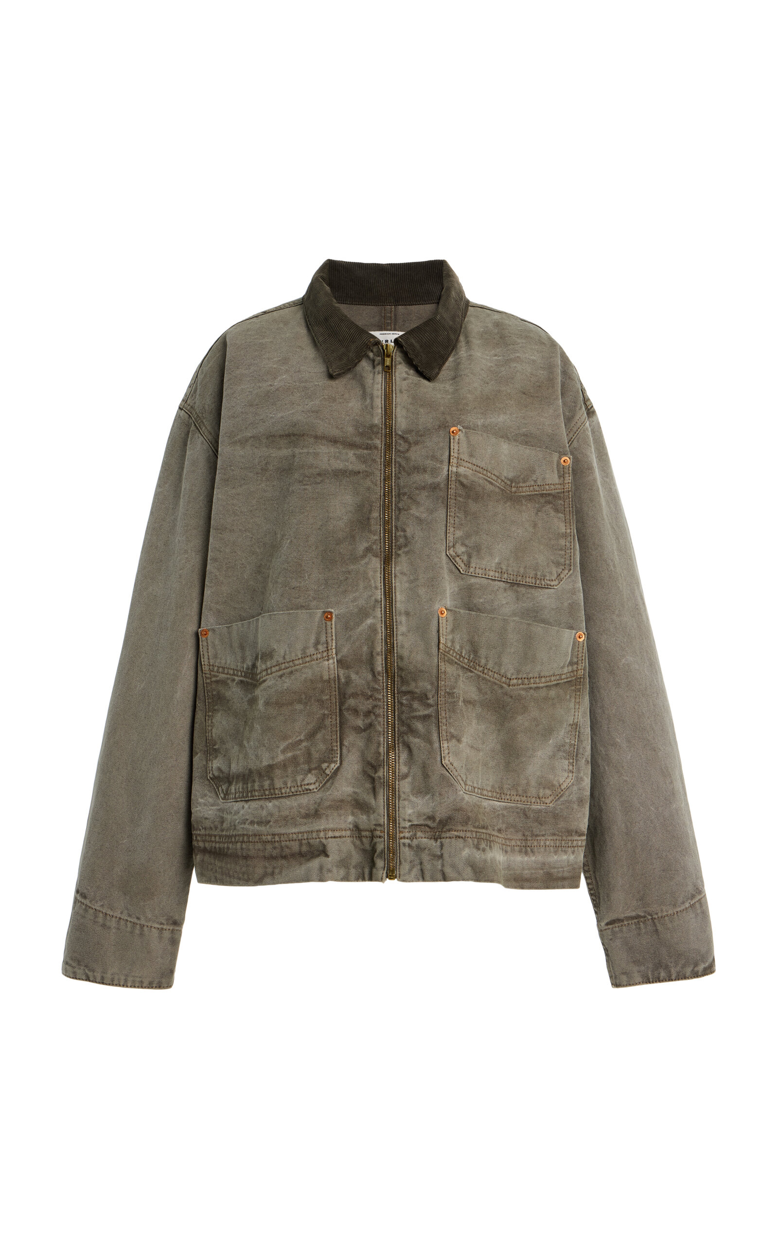 Slvrlake Casey Square Cotton Worker Jacket In Gray