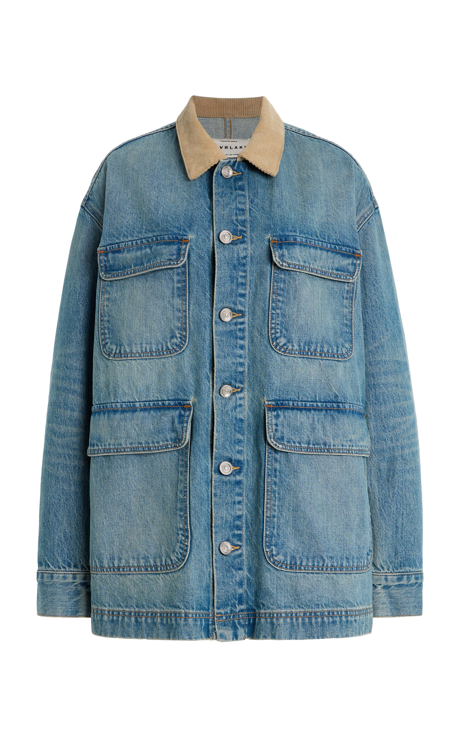 SLVRLAKE – Hayden Denim Chore Jacket – Medium Wash – S – Moda Operandi SLVRLAKE – Hayden Denim Chore Jacket – Medium Wash – S – Moda Operandi