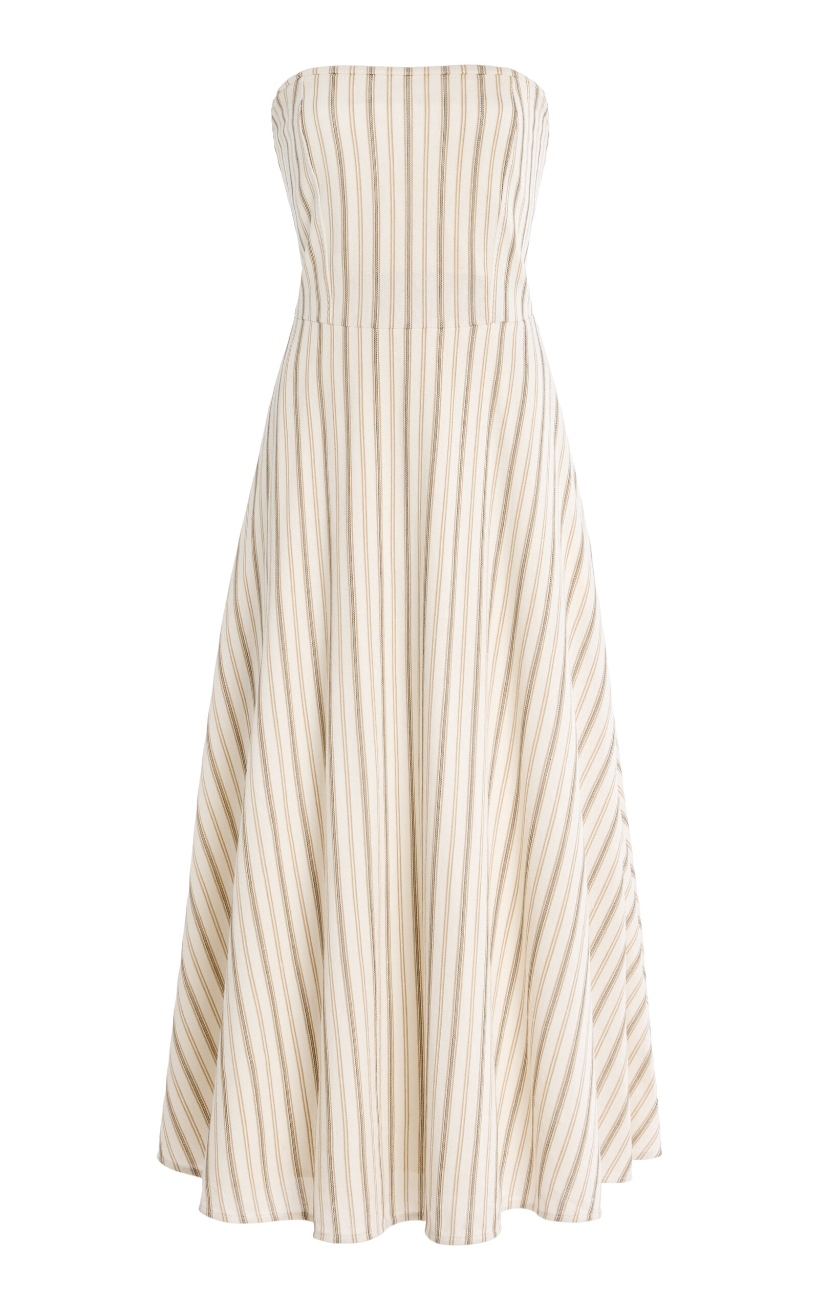 Max Mara Fervida Cotton-Linen Jersey Midi Dress - Ivory