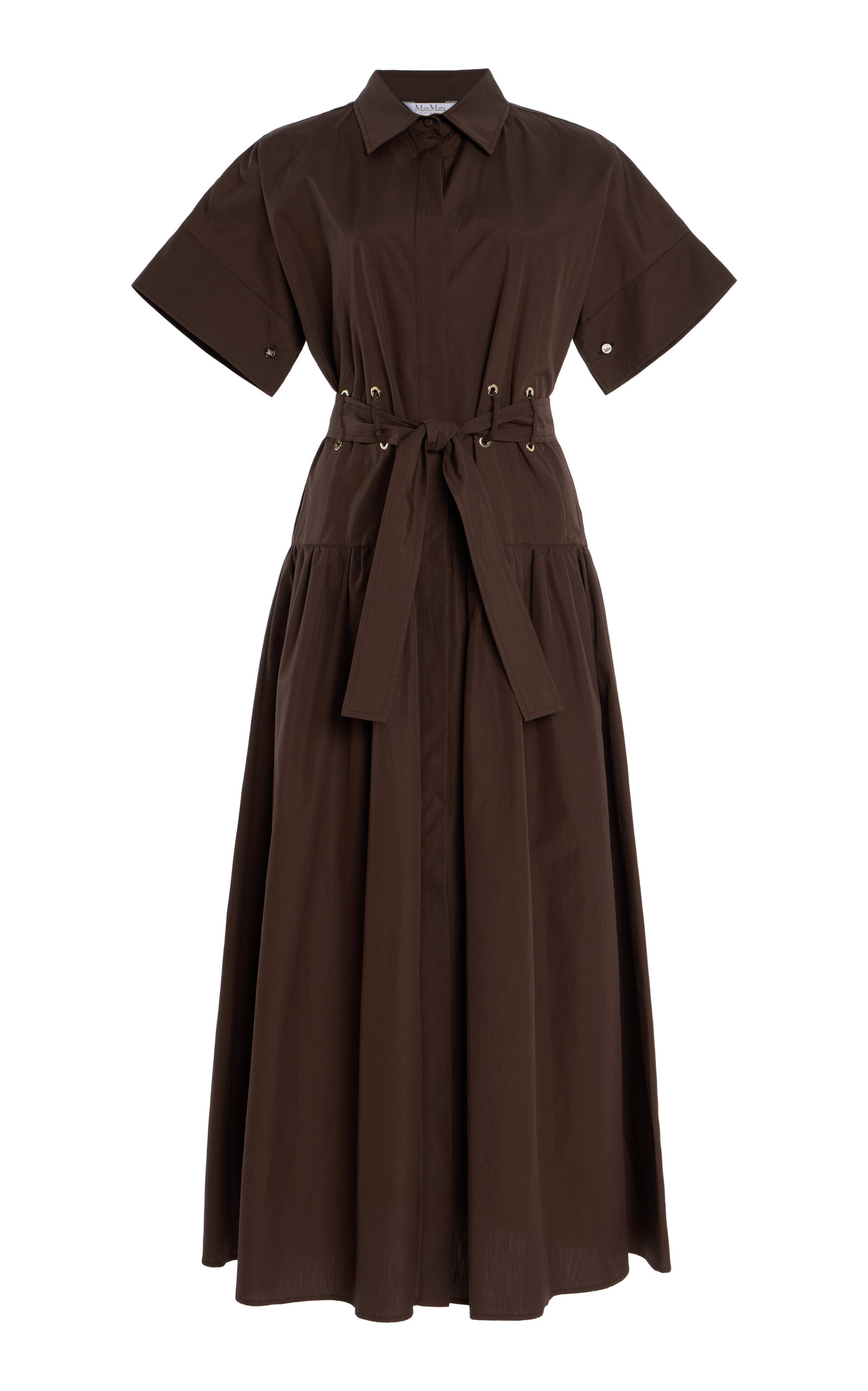 Max Mara Agoraio Cotton Maxi Dress - Brown