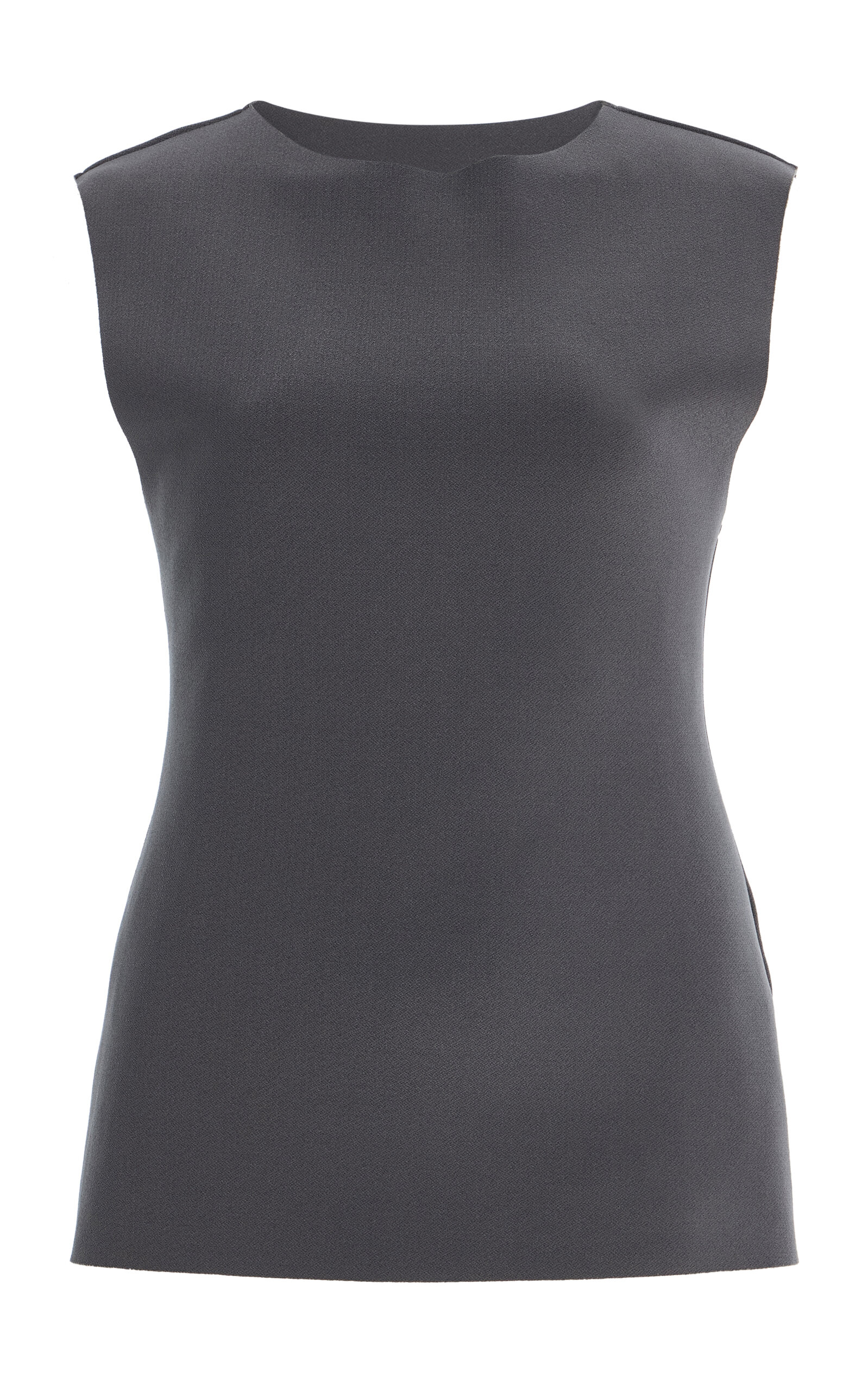 BIRROT Exclusive Lay2 Drape Crepe Top - Silver