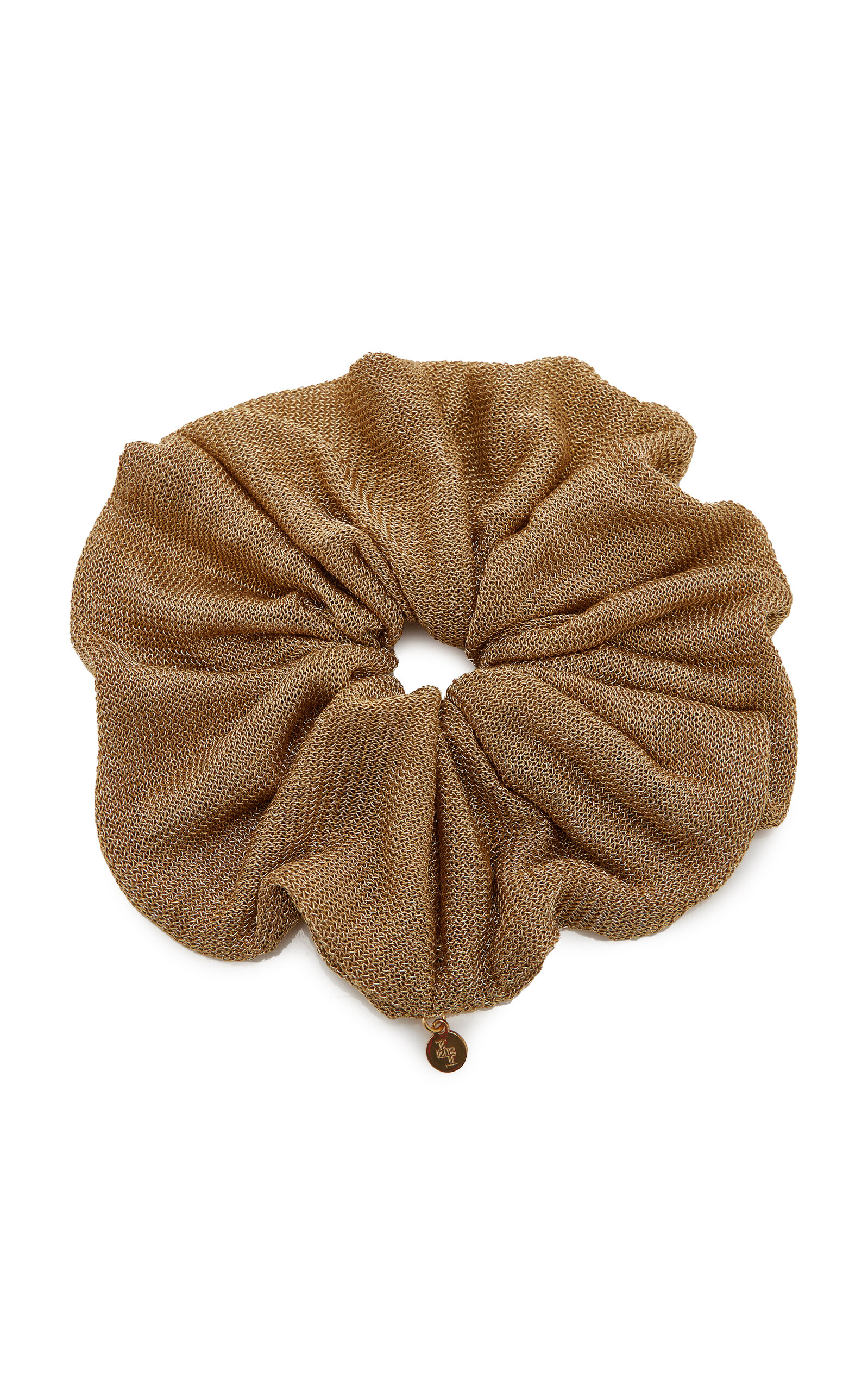 Lelet Ny Amy Oversized Cotton Scrunchie In Gold