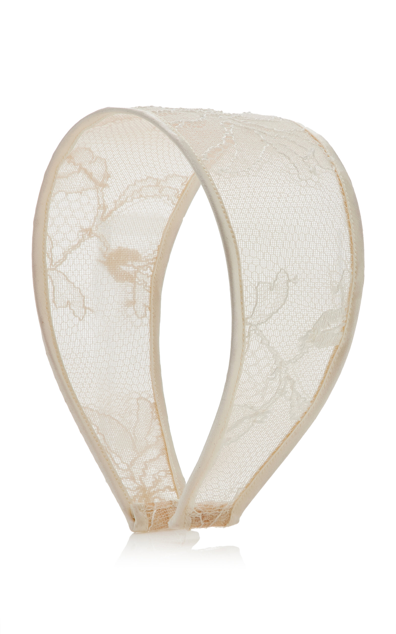 Shop Lelet Ny Giselle Wide Cotton Lace Headband In White