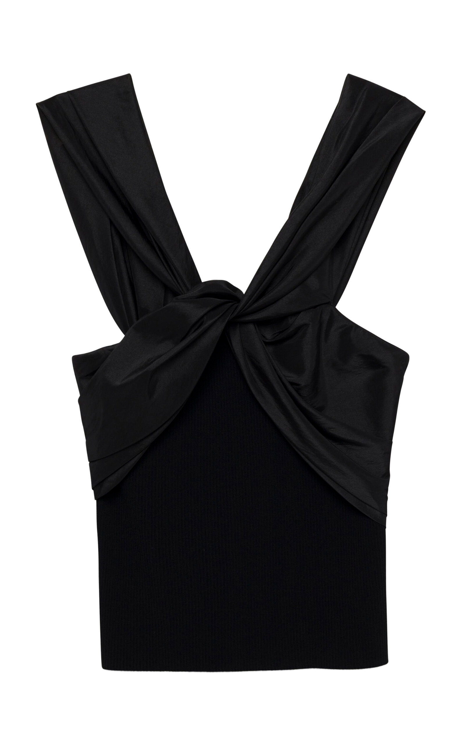 Simkhai Celiana Twisted Jersey Top In Black