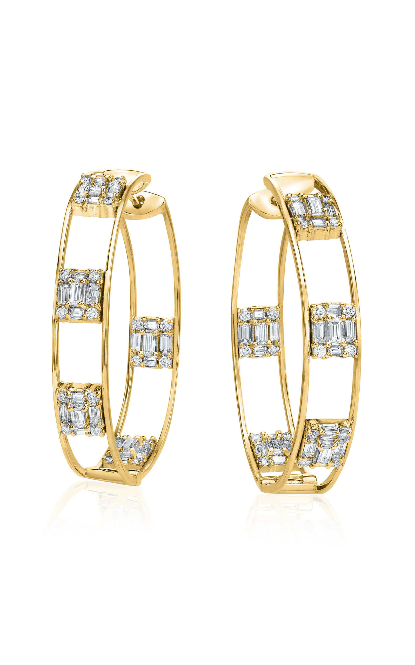 Clarity 18K Yellow Gold Diamond Hoop Earrings