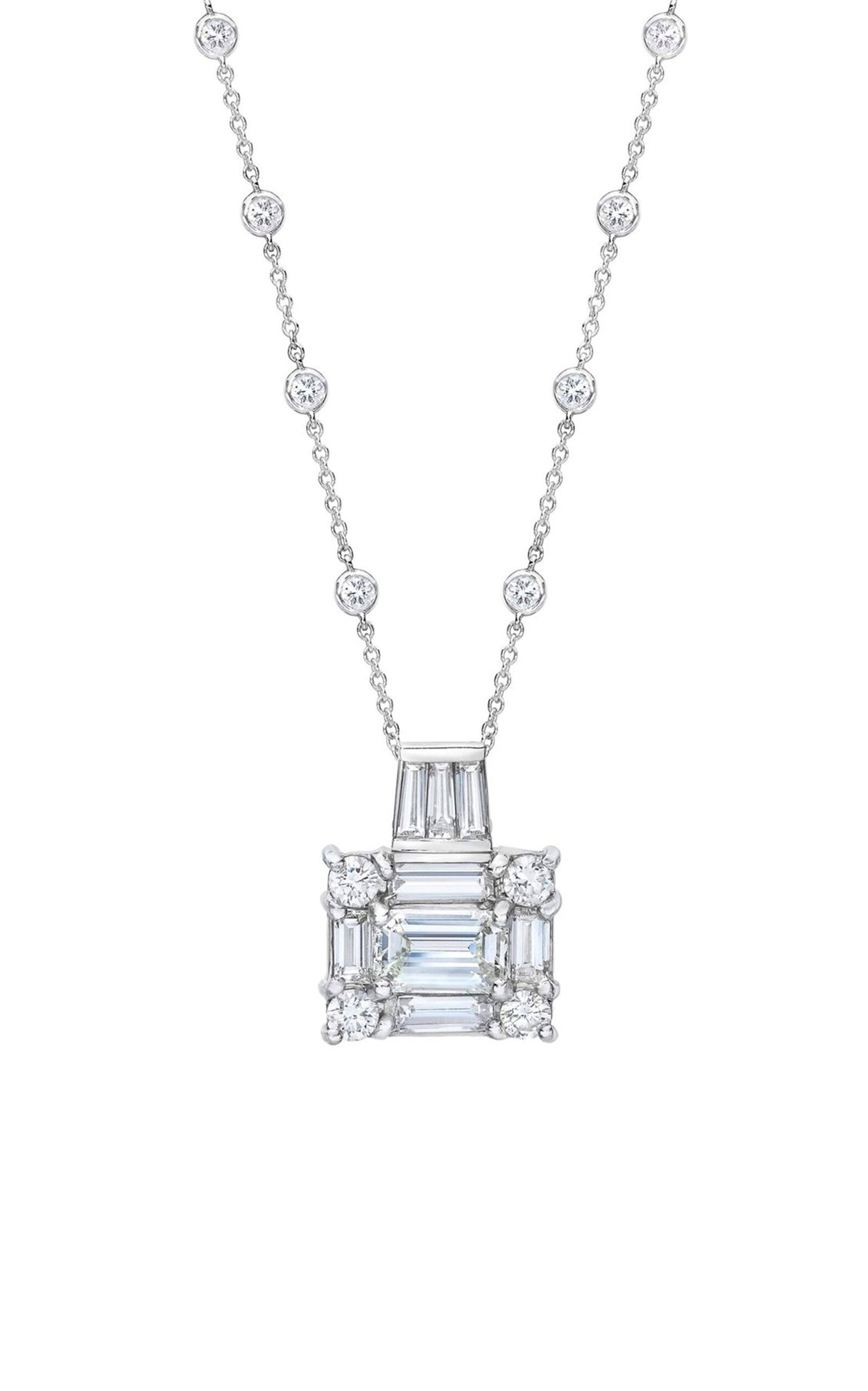 Clarity Mega 18K White Gold Diamond Necklace