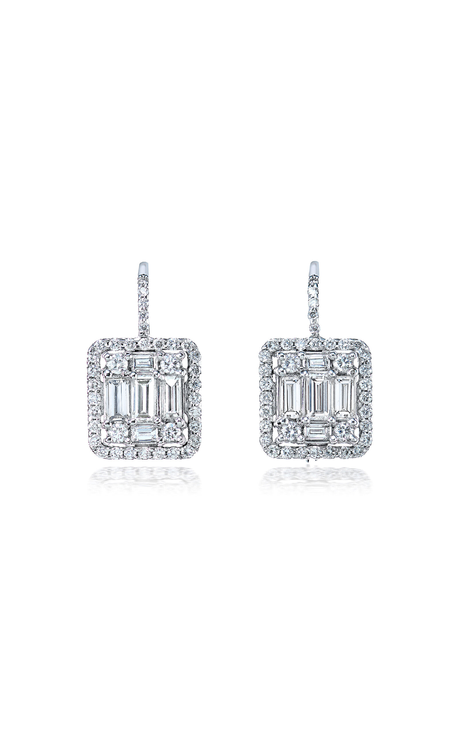 18K White Gold Diamond Earrings