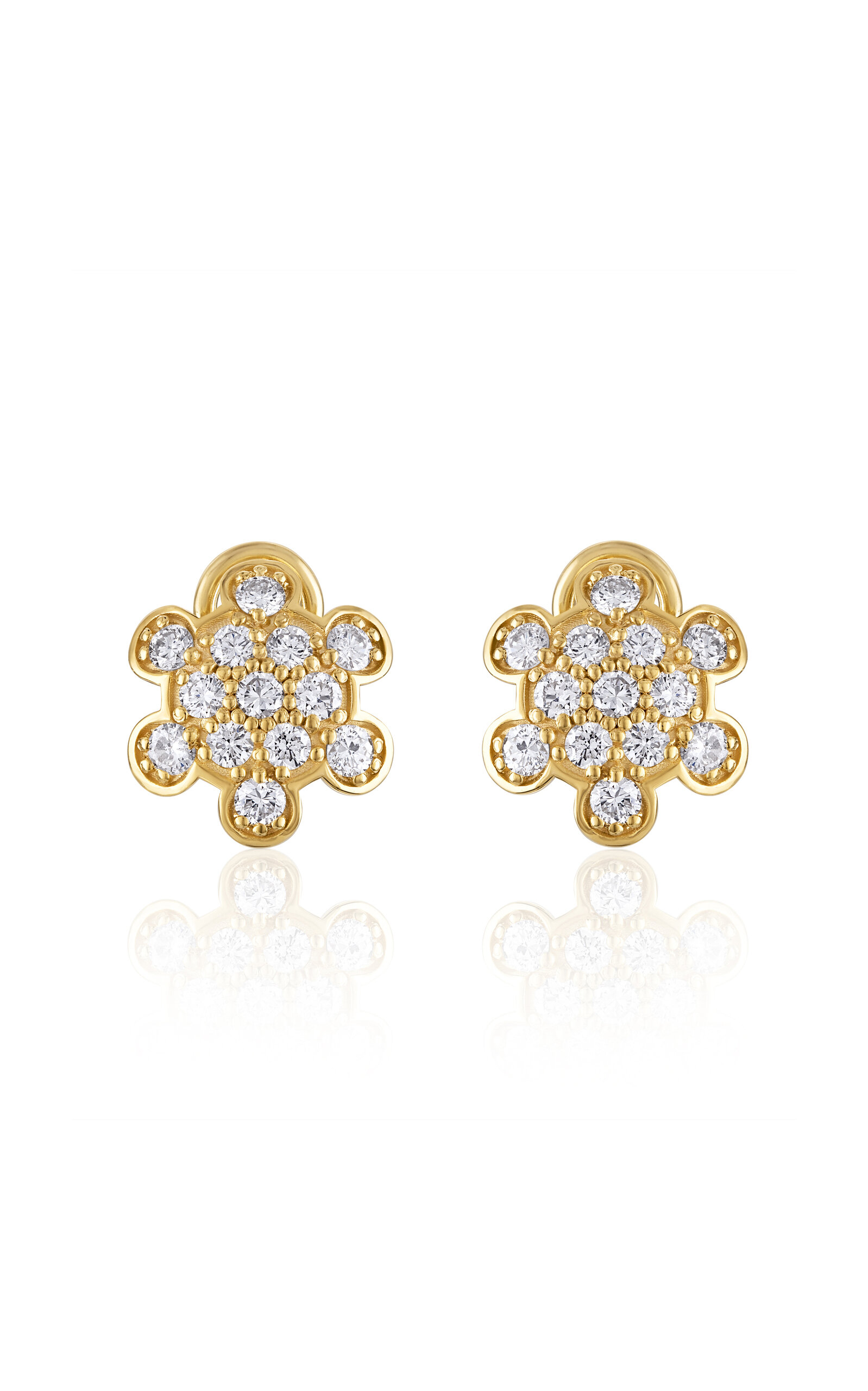 18K Gold Diamond Earrings