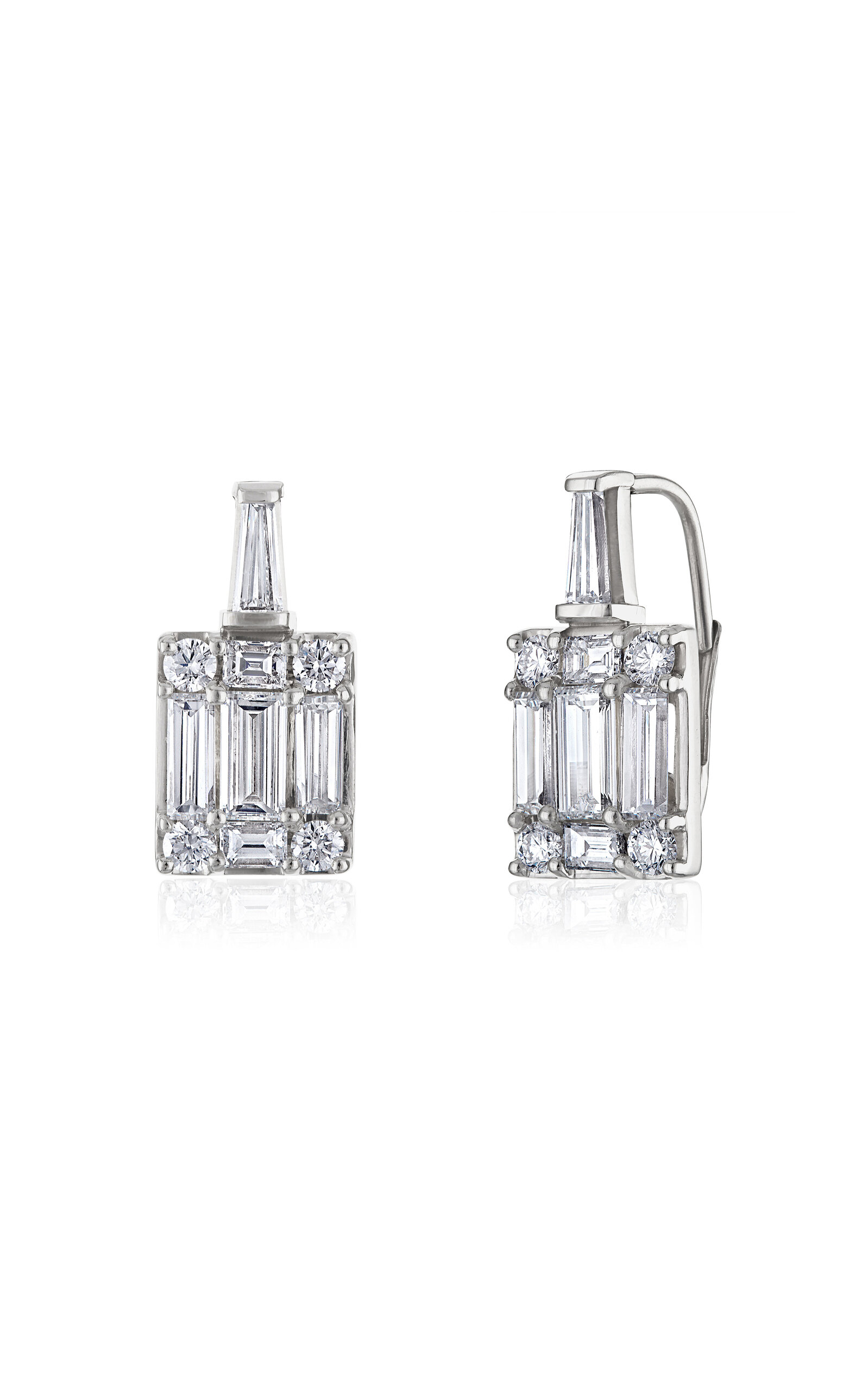 Clarity Mega 18K White Gold Diamond Earrings