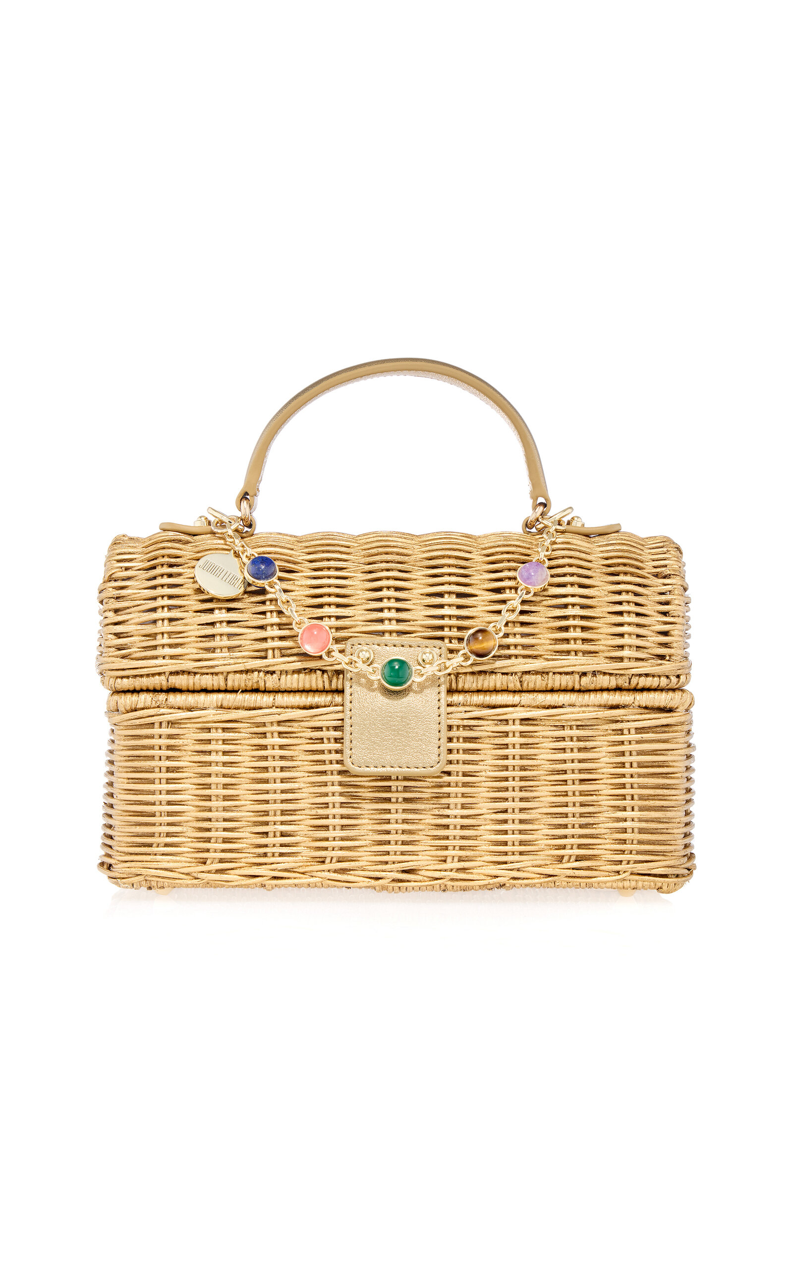 Isla Embellished Rattan Basket Clutch