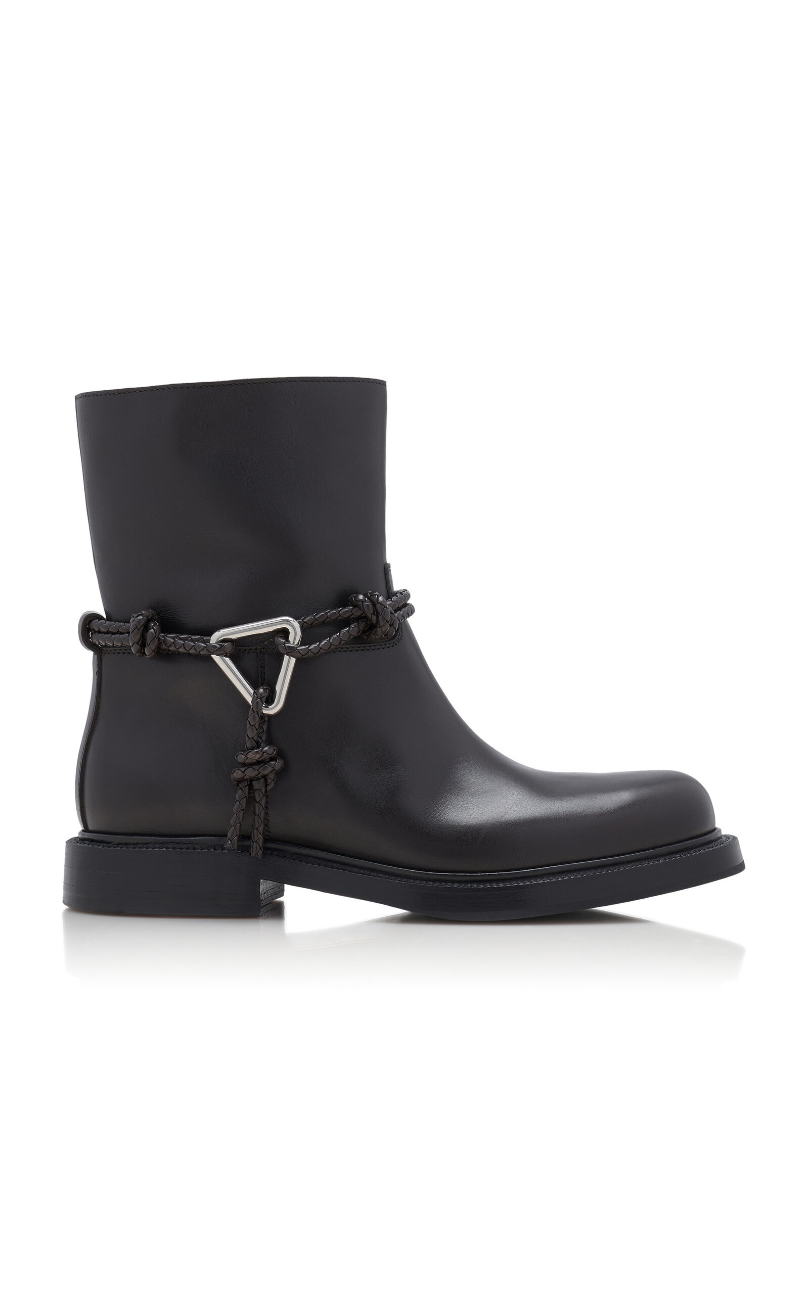 Bottega Veneta - James Leather Ankle Boots - Black - IT 39 - Moda Operandi