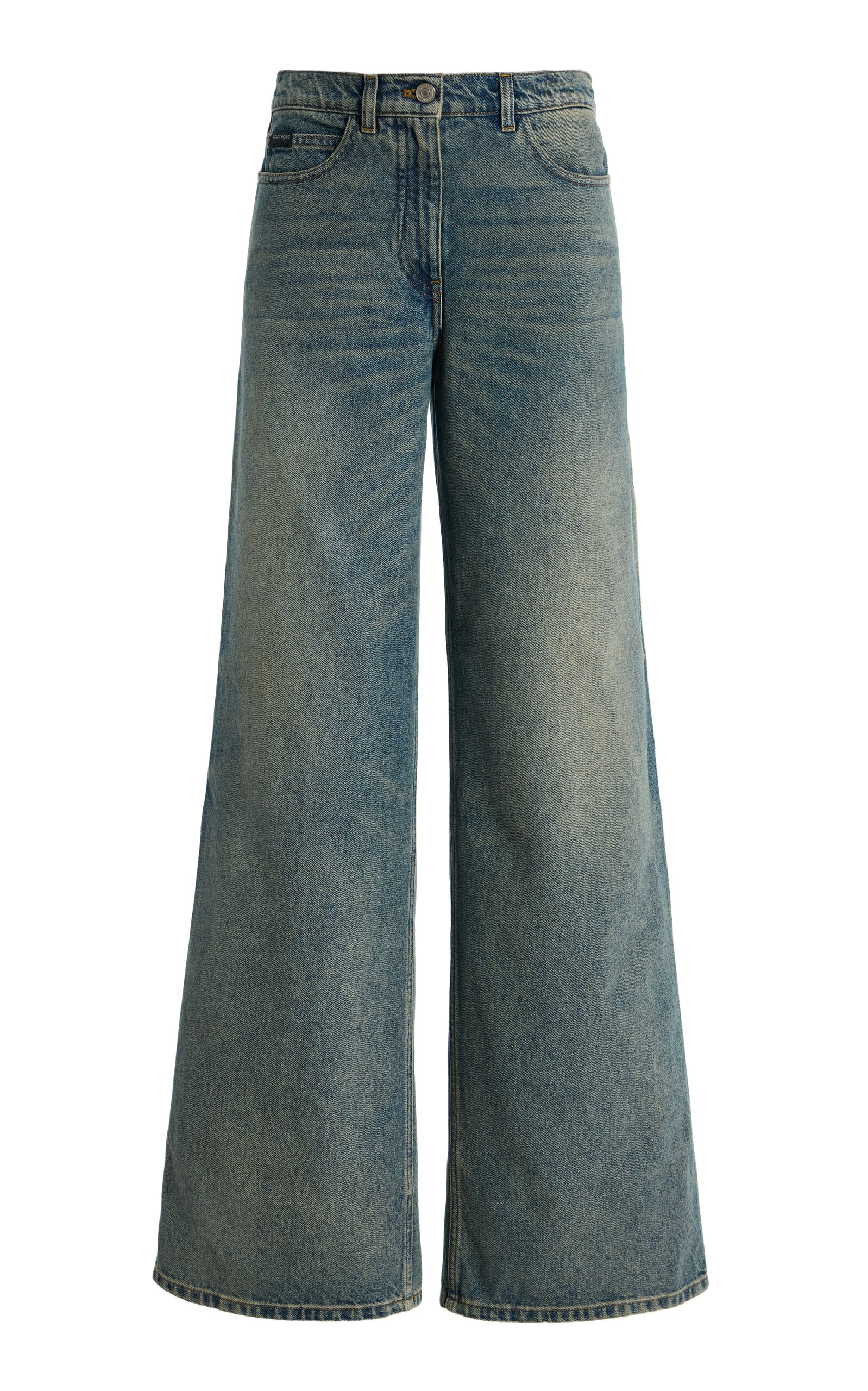 Courrèges Hammer Wide-Leg Denim Pants