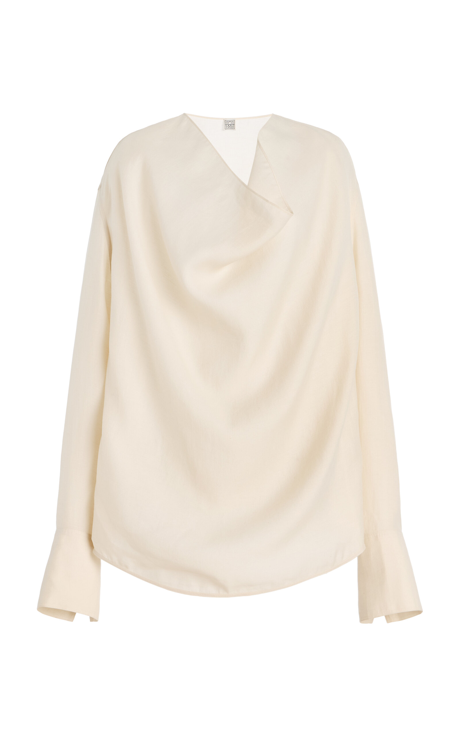 Totême Cowl Neck Top In White