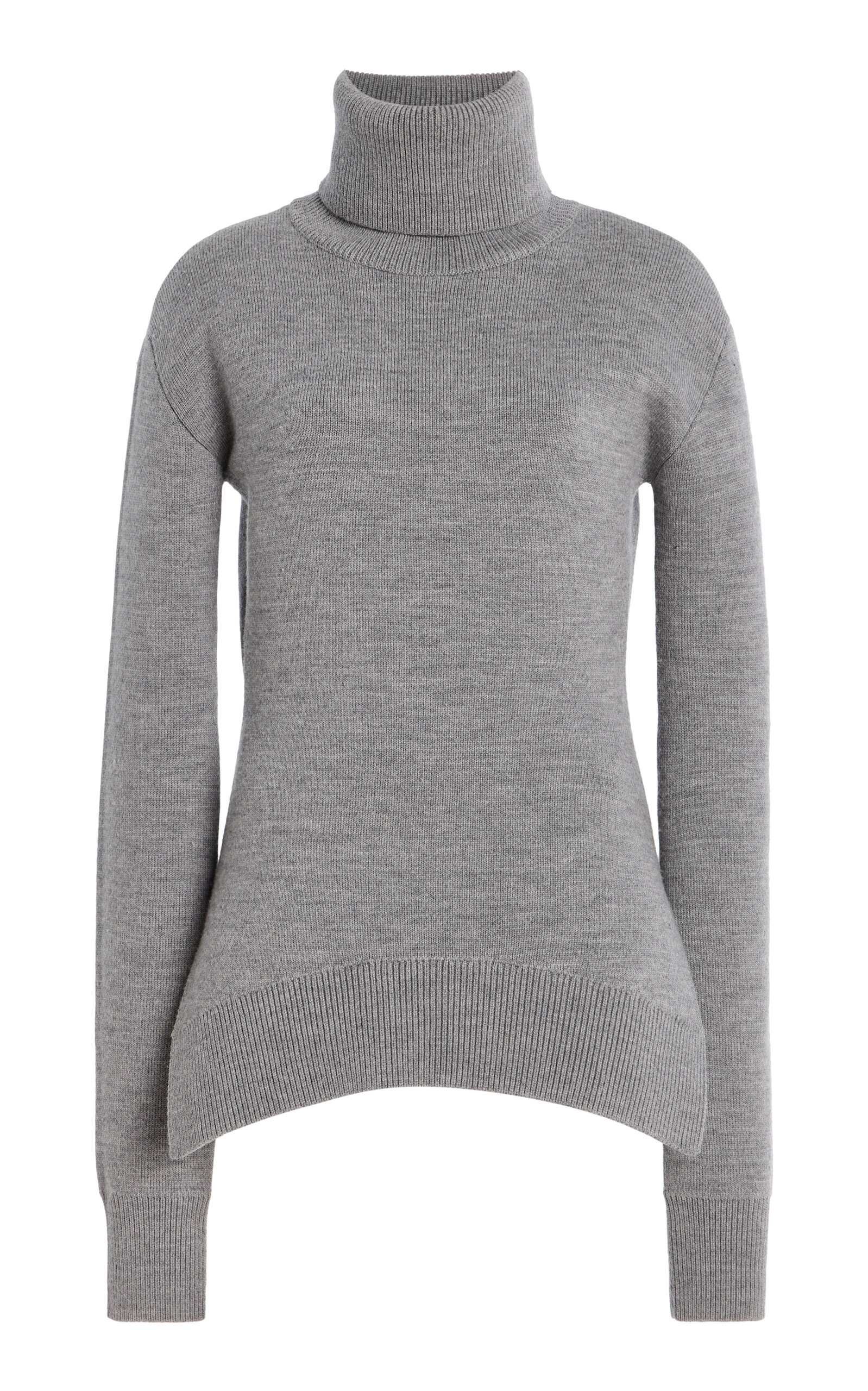 Totême Wool Turtleneck Top In Gray