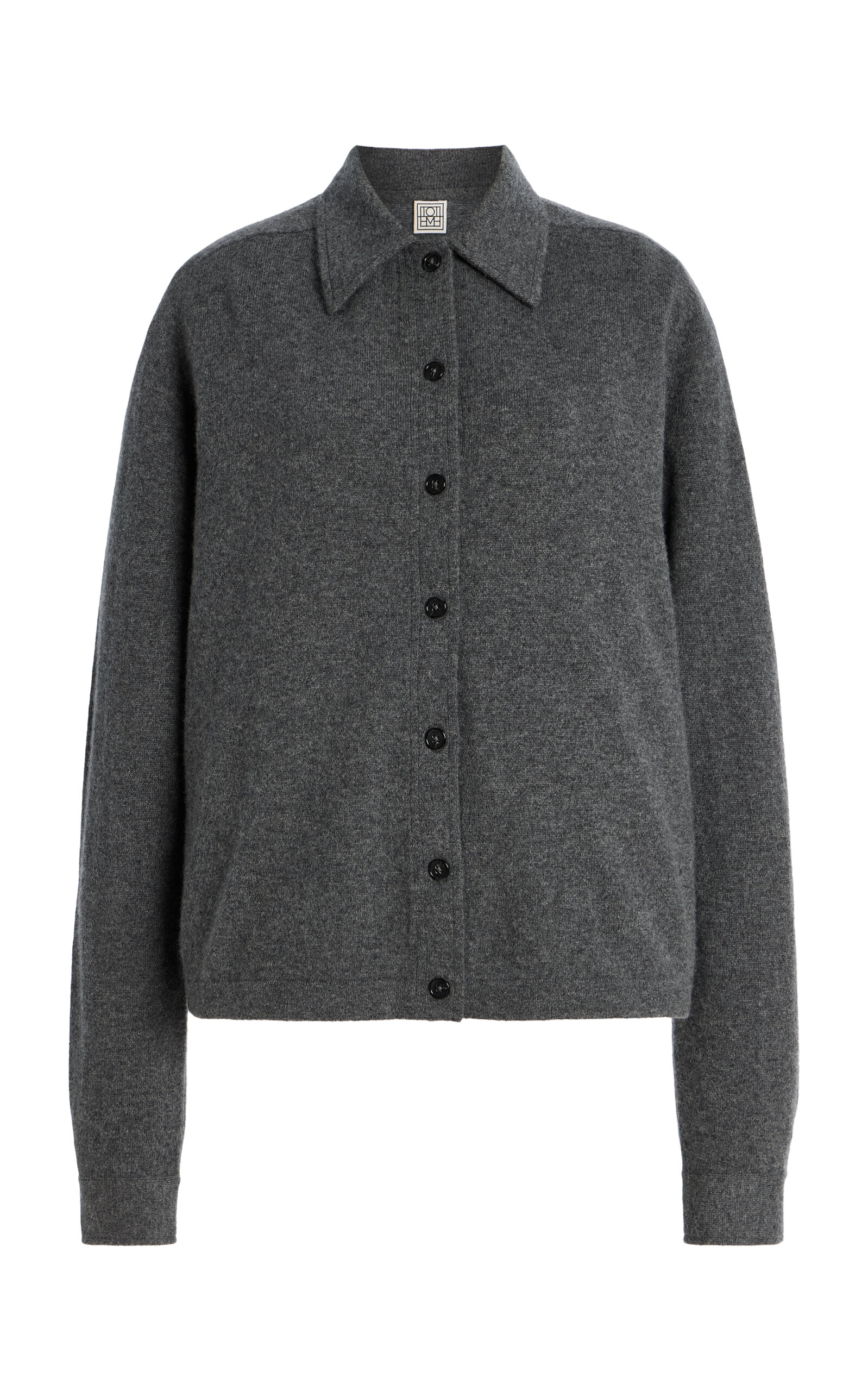 Totême Raglan-sleeve Cashmere Cardigan In Gray