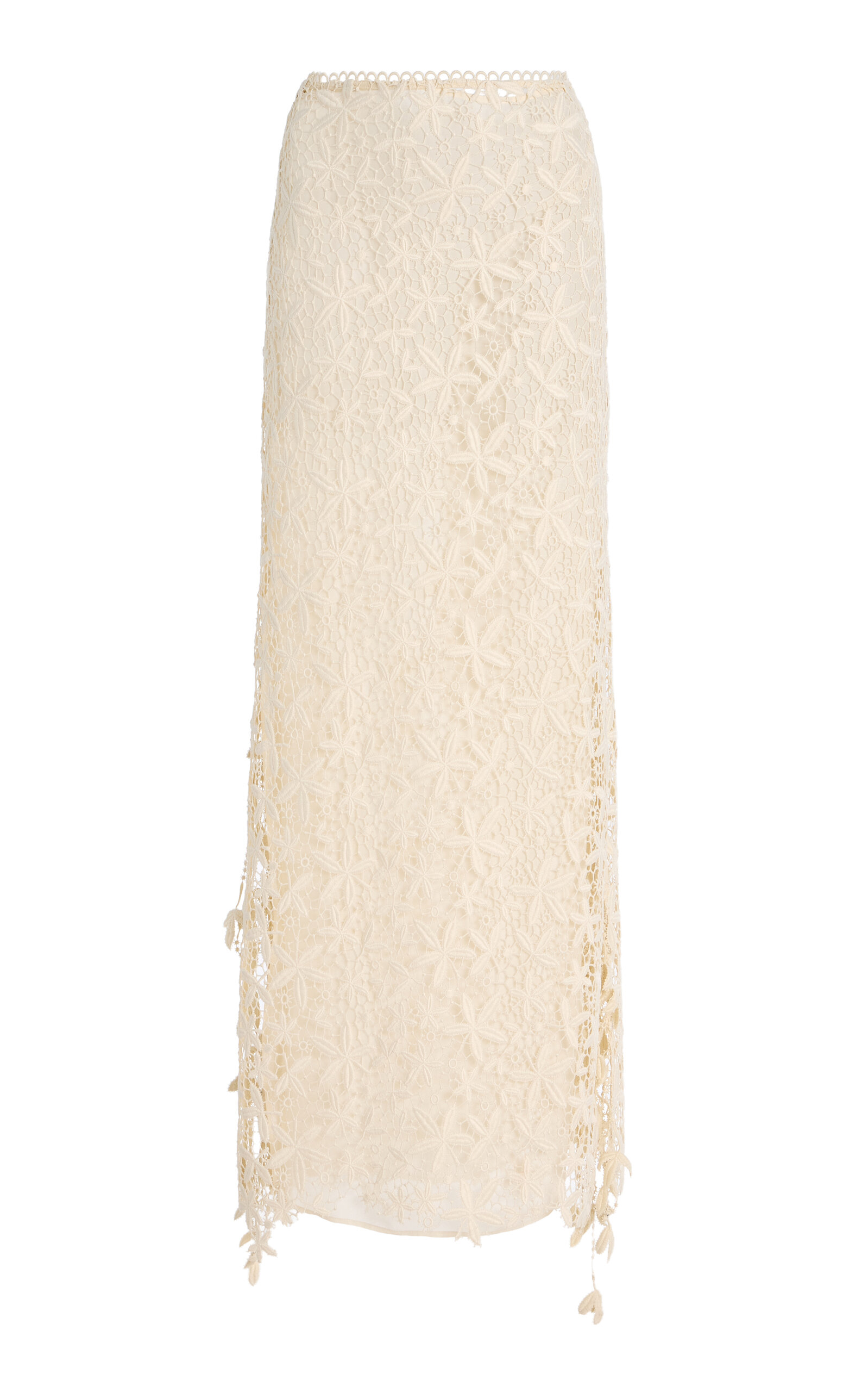 Totême Lace Maxi Skirt In White