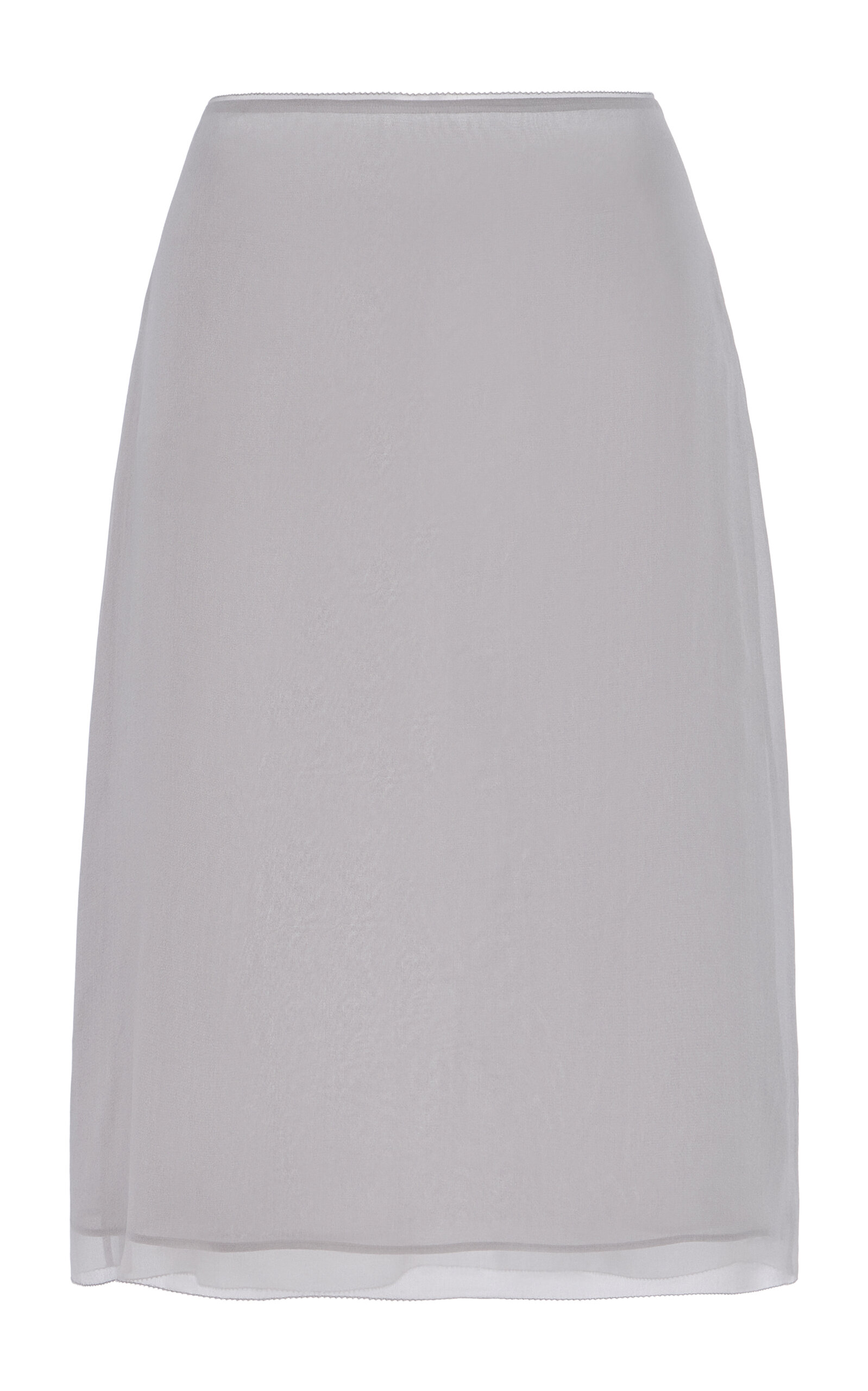 Totême Silk-chiffon Knee-length Slip Skirt In Gray