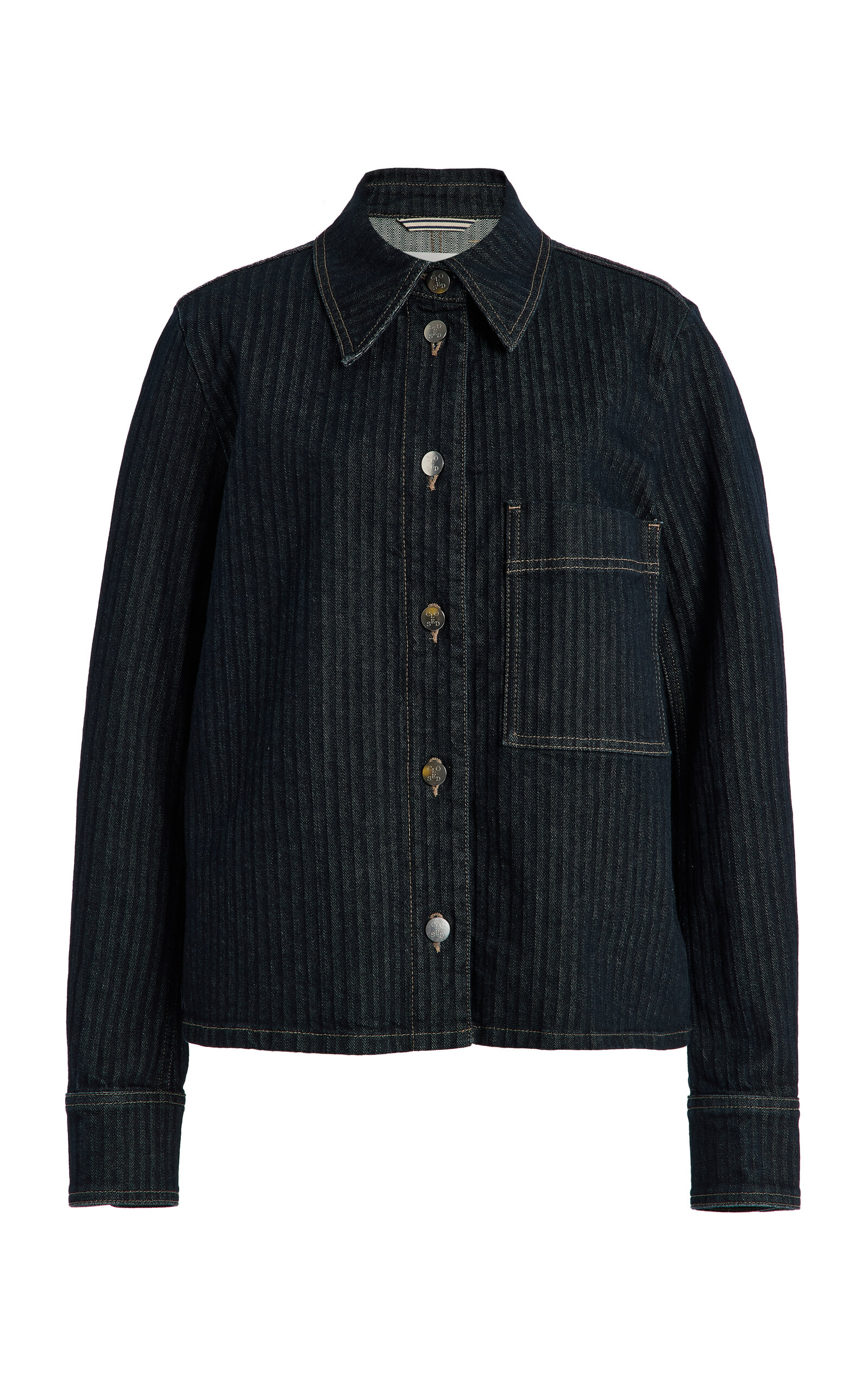 CLOSED Slim Herringbone Denim Jacket - Dark Wash