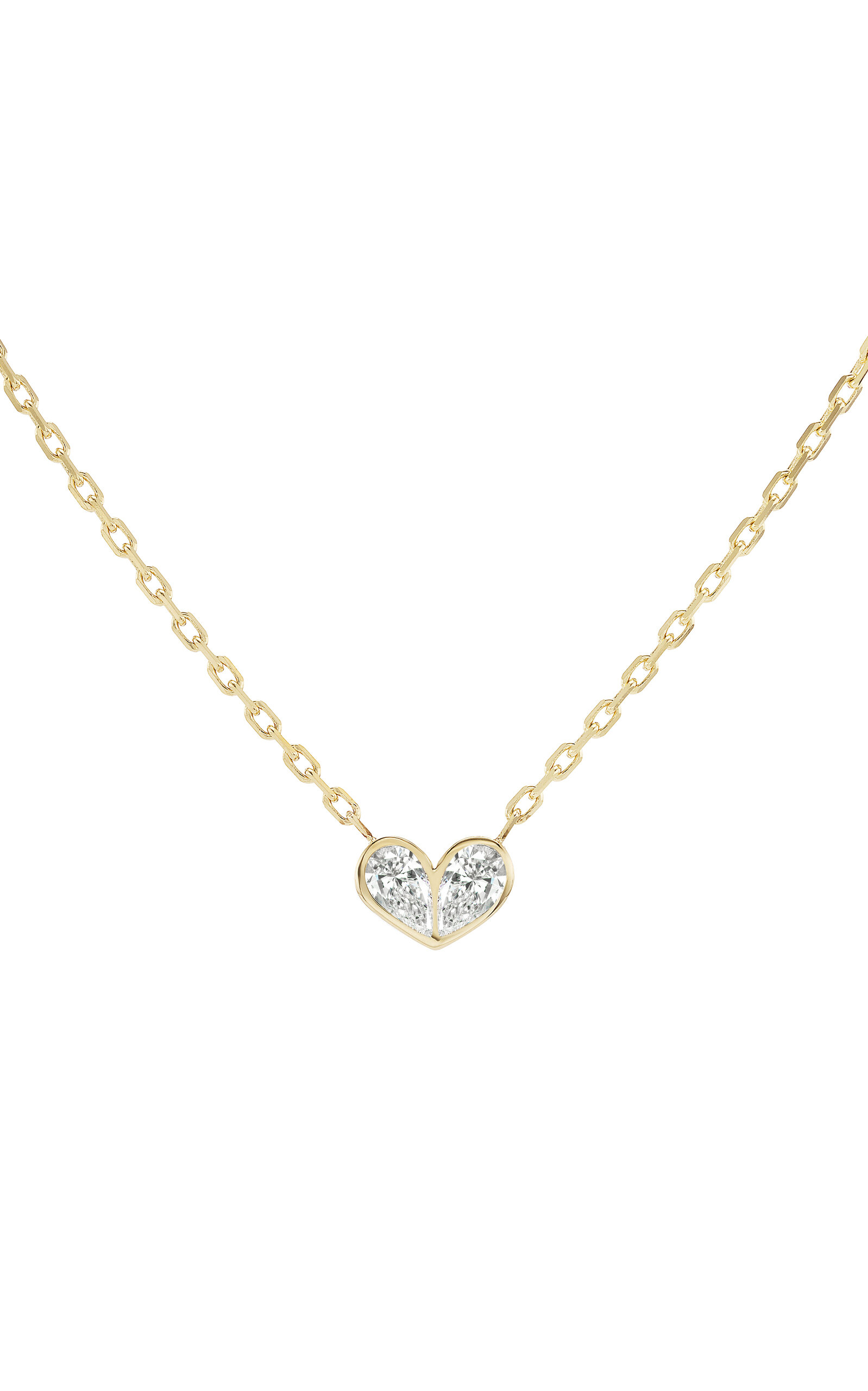 Medium Sweetheart Necklace 18K Yellow Gold Diamond Necklace