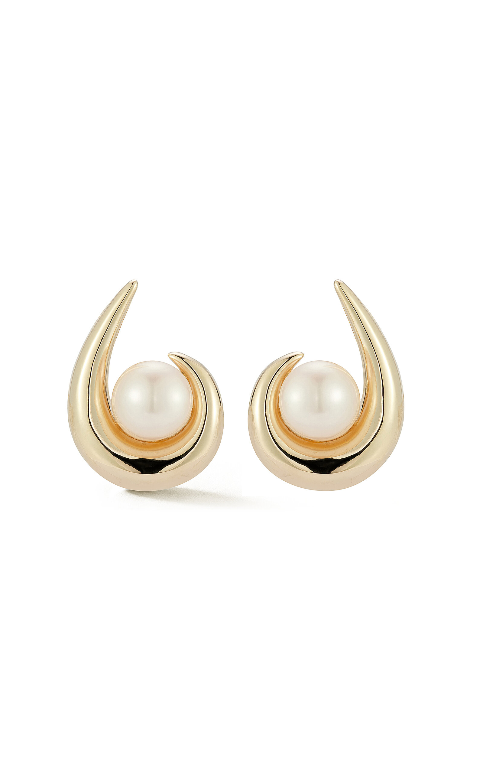Mateo 14k Yellow Gold Pearl Earrings In Yellow
