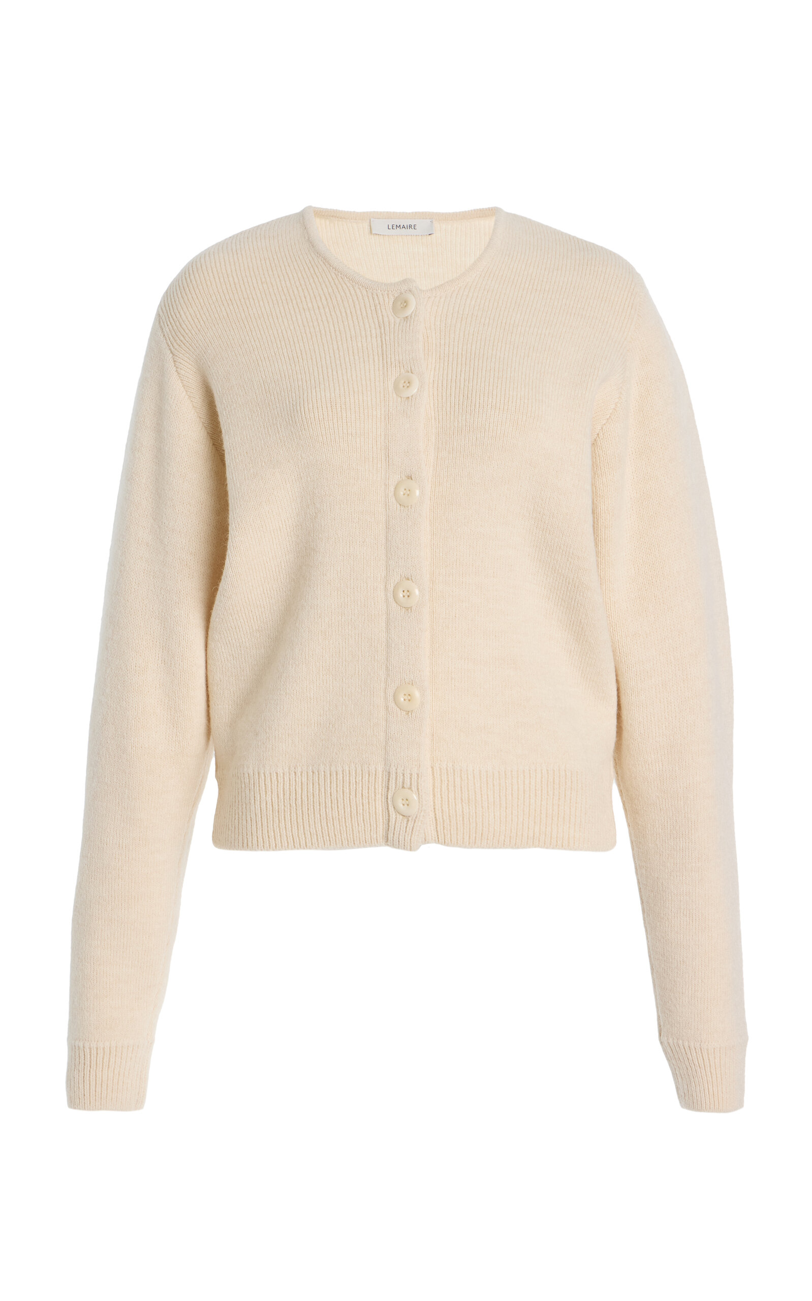 Lemaire Off-white Alpaca Cardigan In Multi